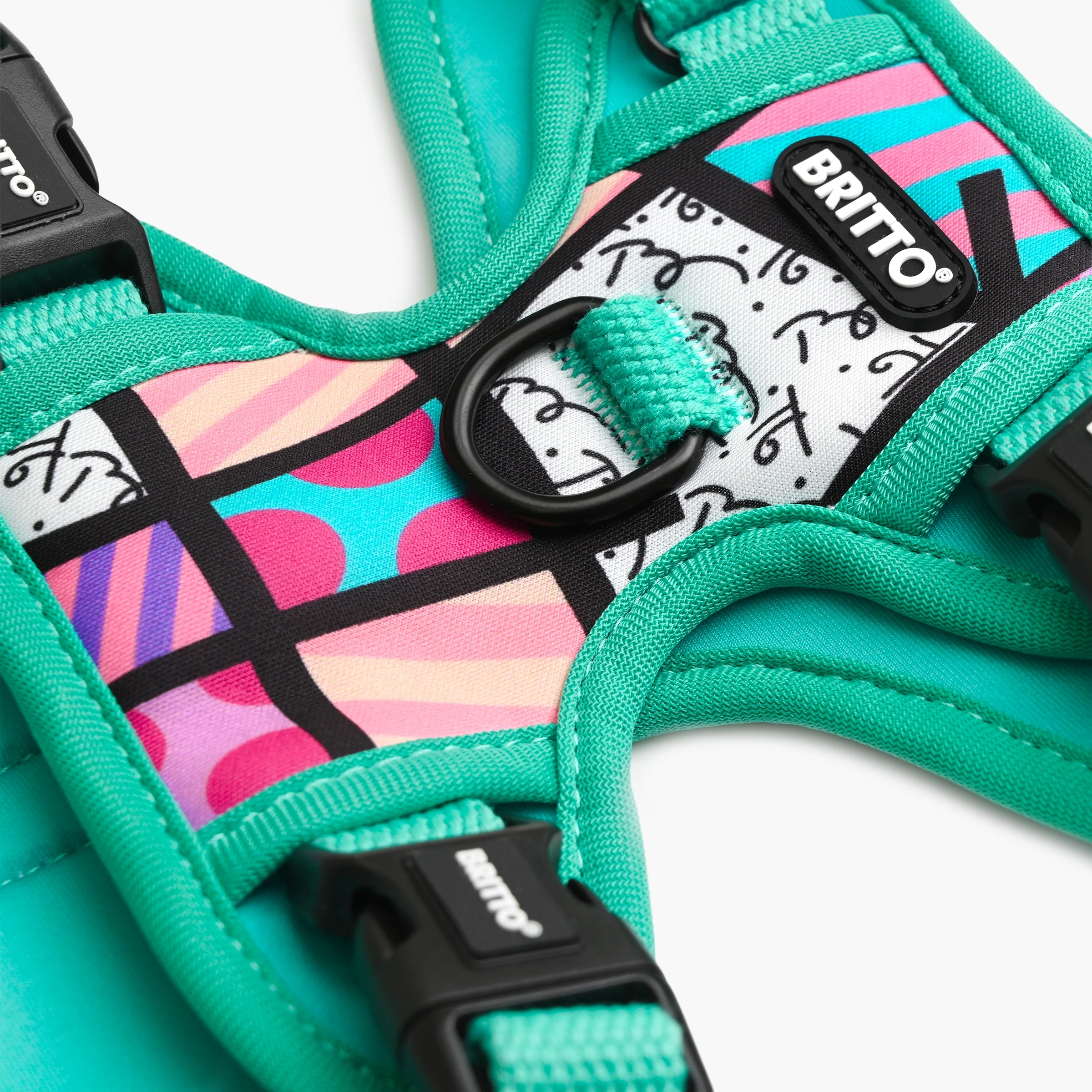 Pink Landscape Britto Pet Harness - Image 5