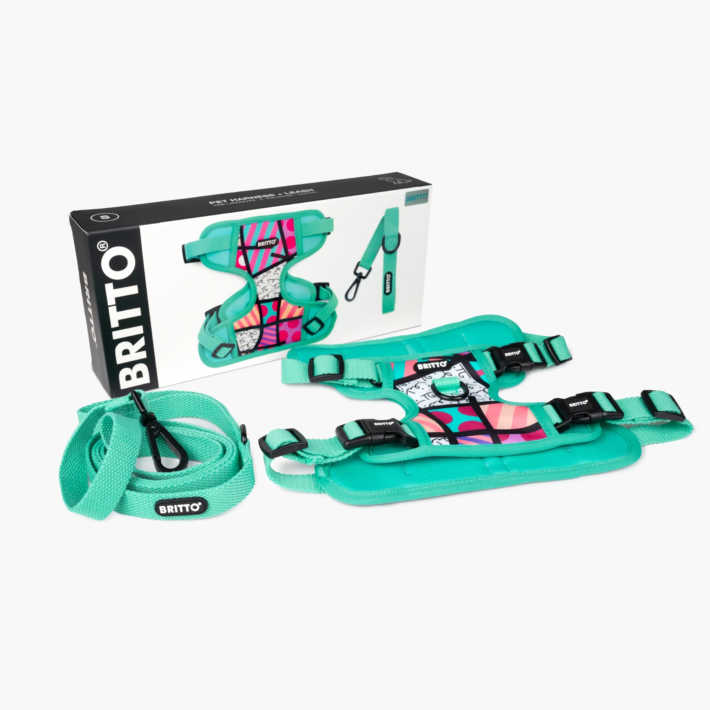 Pink Landscape Britto Pet Harness - Image 6