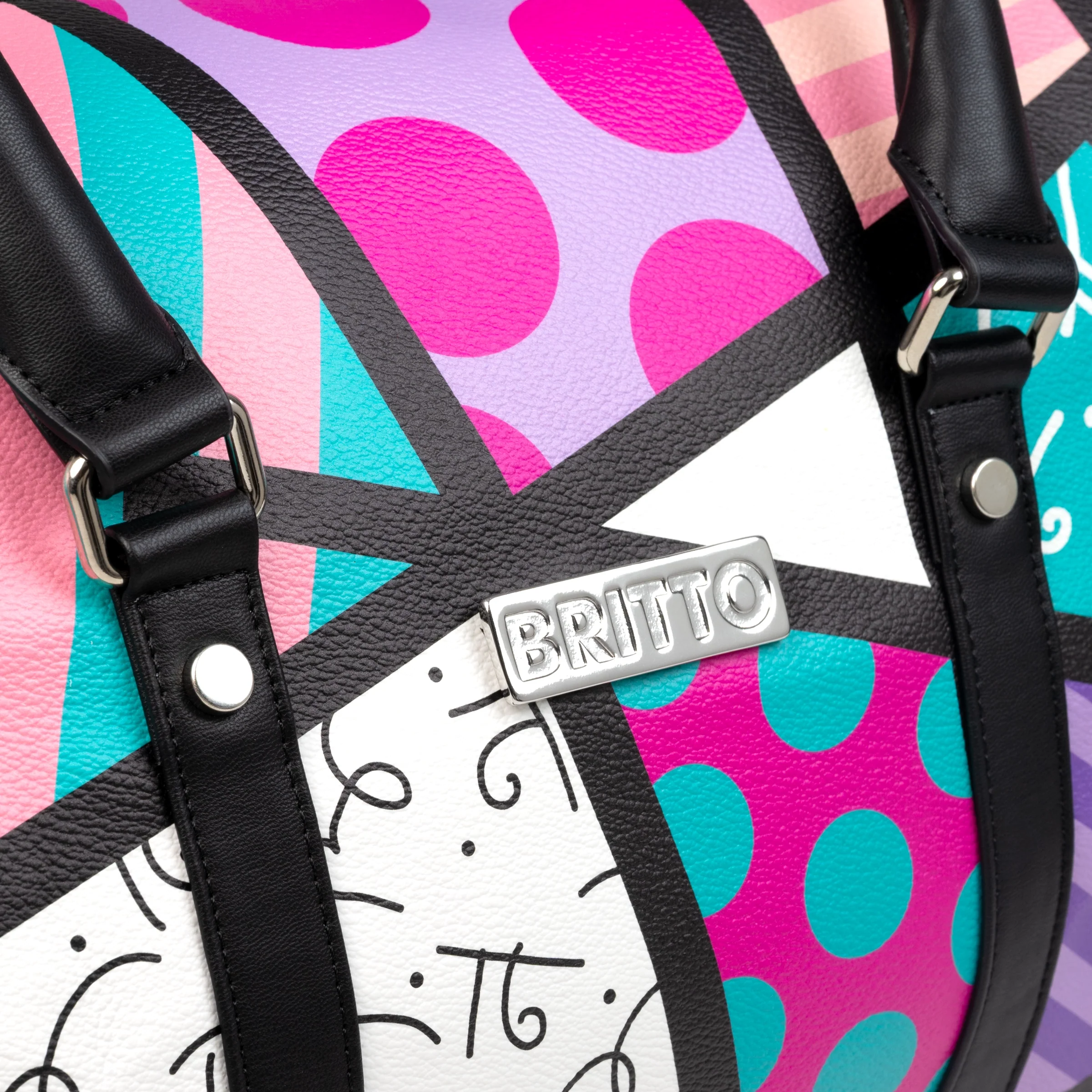 Pink & Teal Landscape Britto Duffle Bag - Image 5