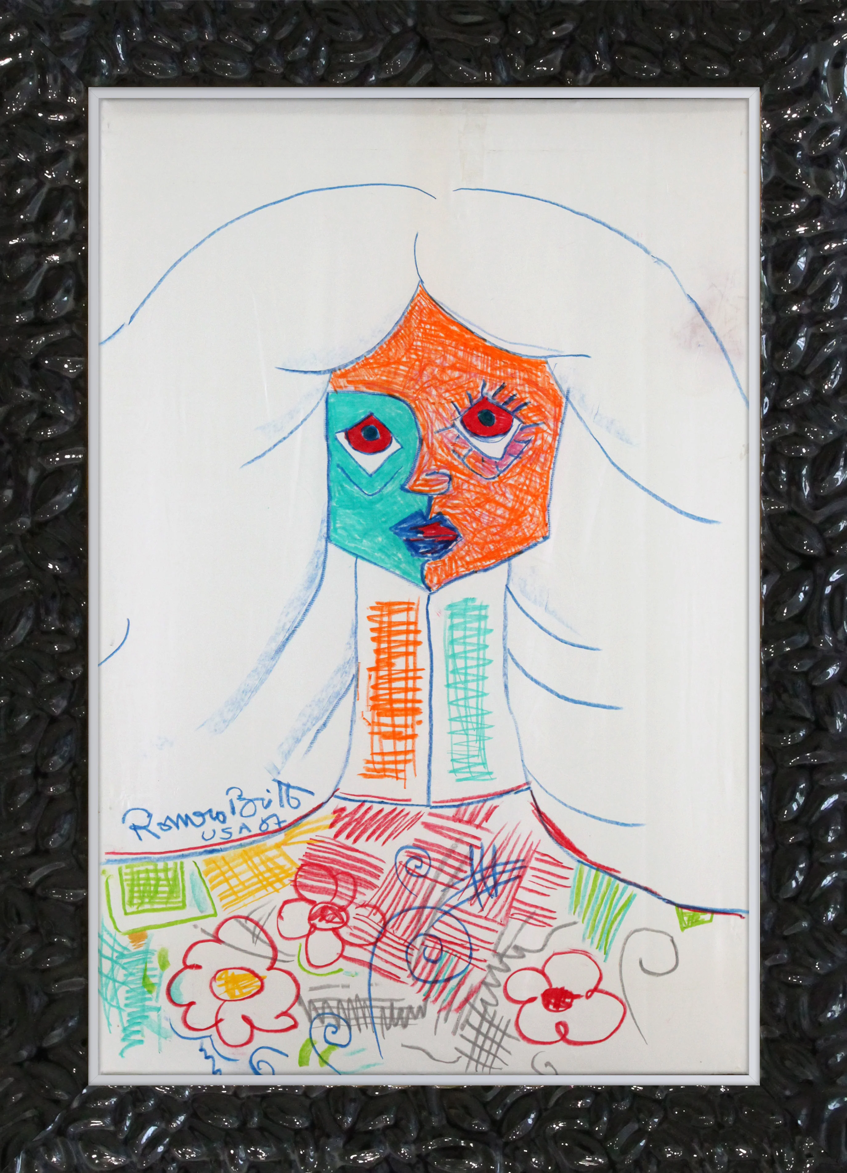 PURE WHITE -  Original Vintage Drawing - Image 10