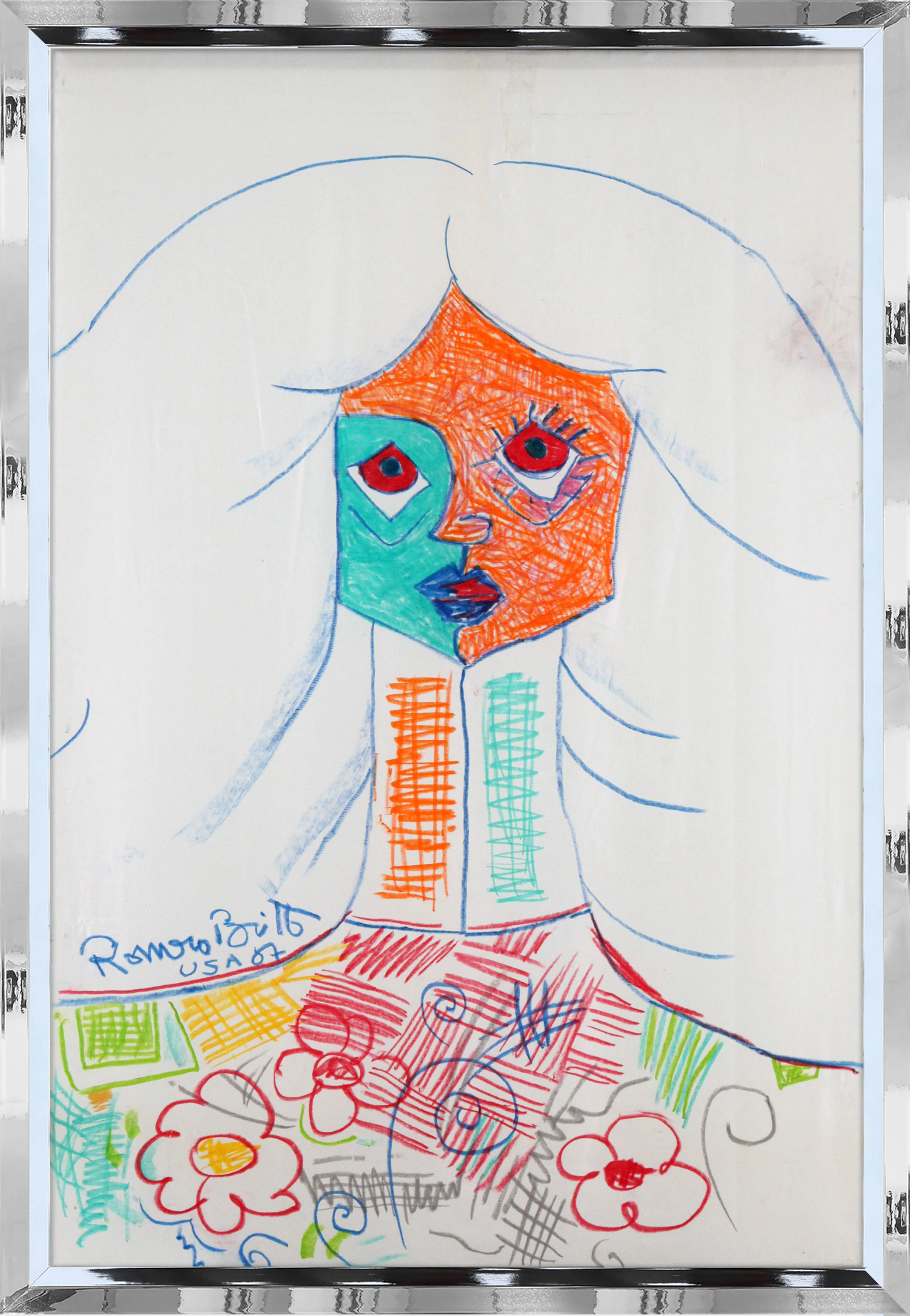 PURE WHITE -  Original Vintage Drawing - Image 11