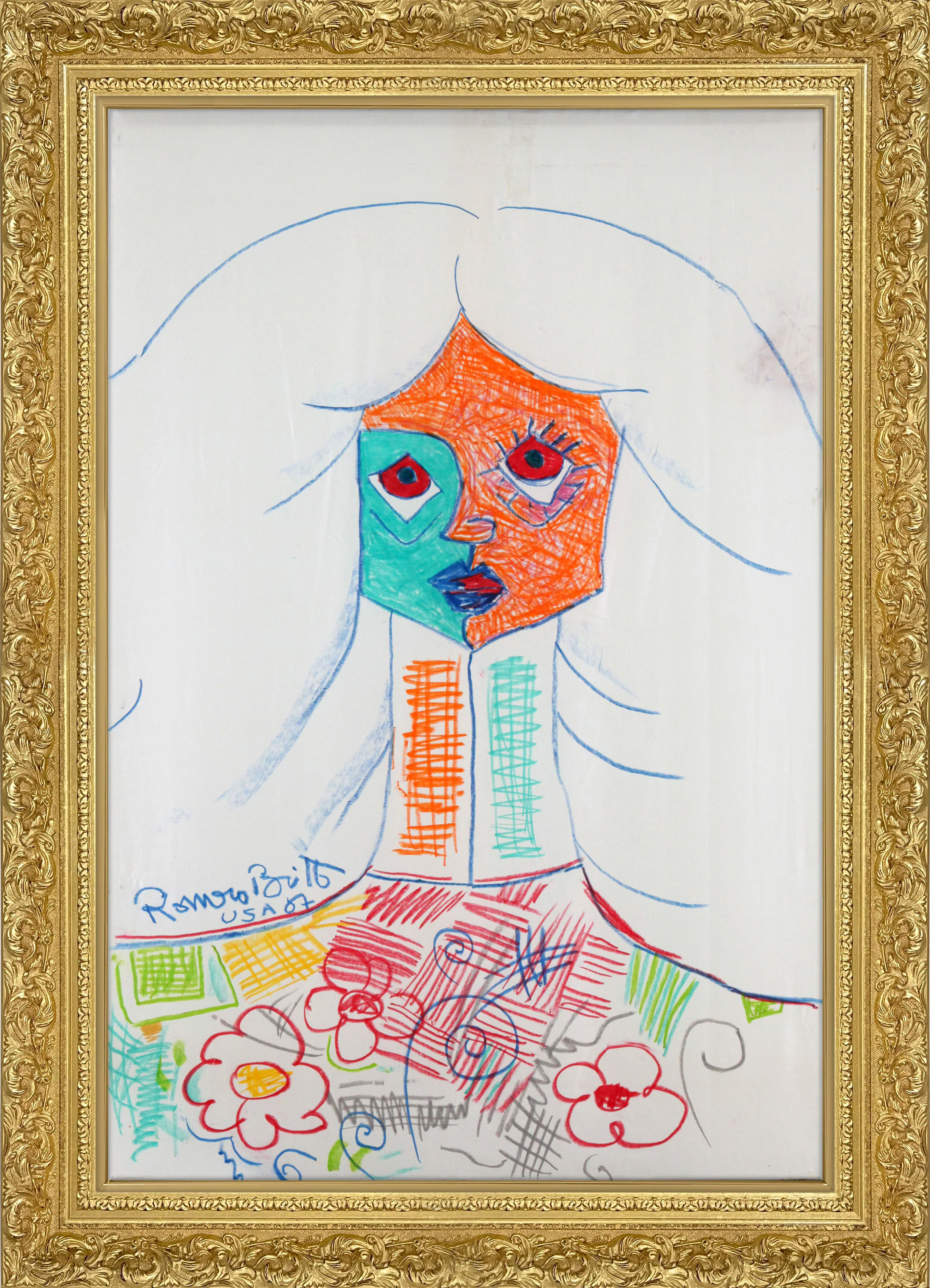 PURE WHITE -  Original Vintage Drawing - Image 12
