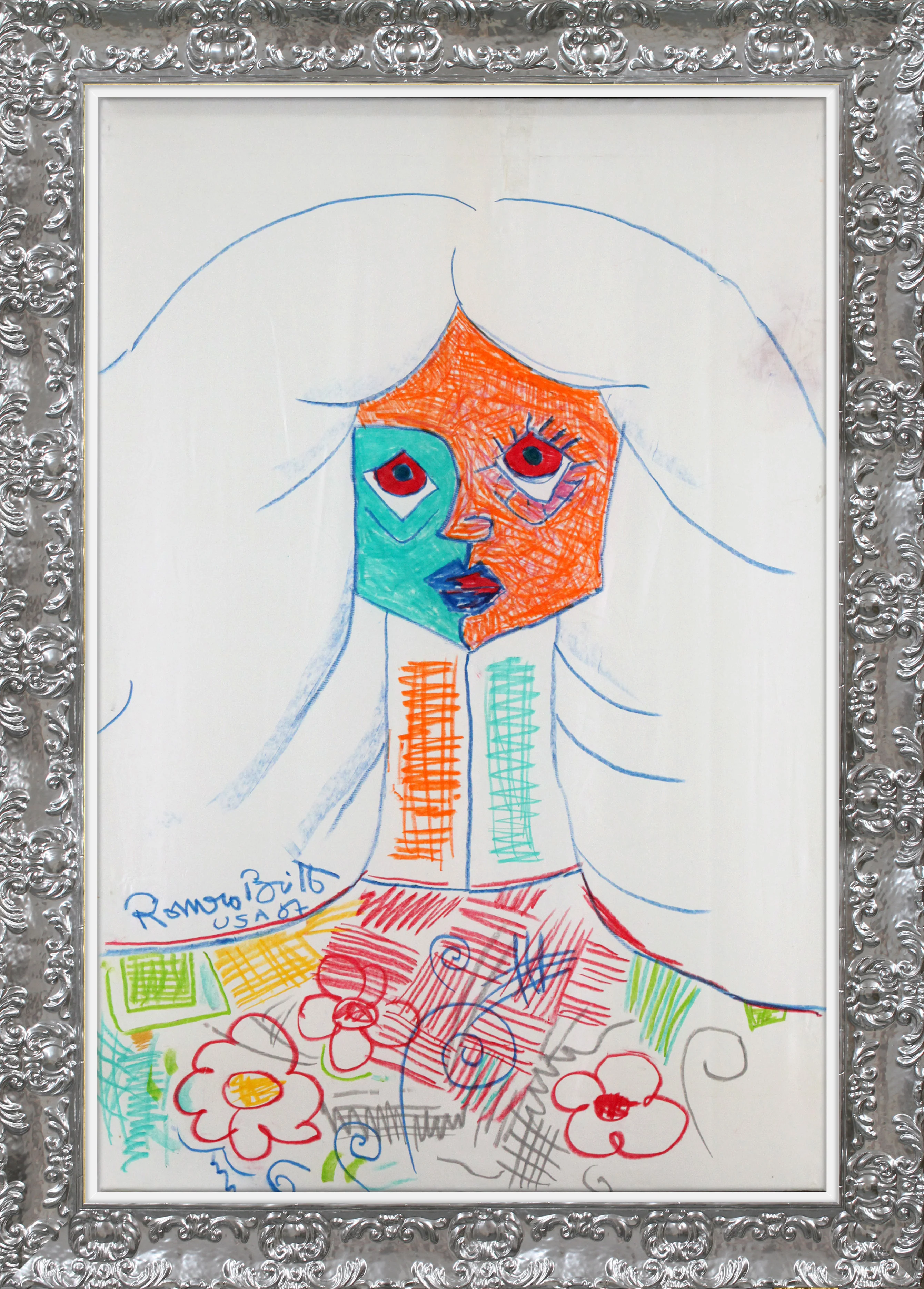 PURE WHITE -  Original Vintage Drawing - Image 13