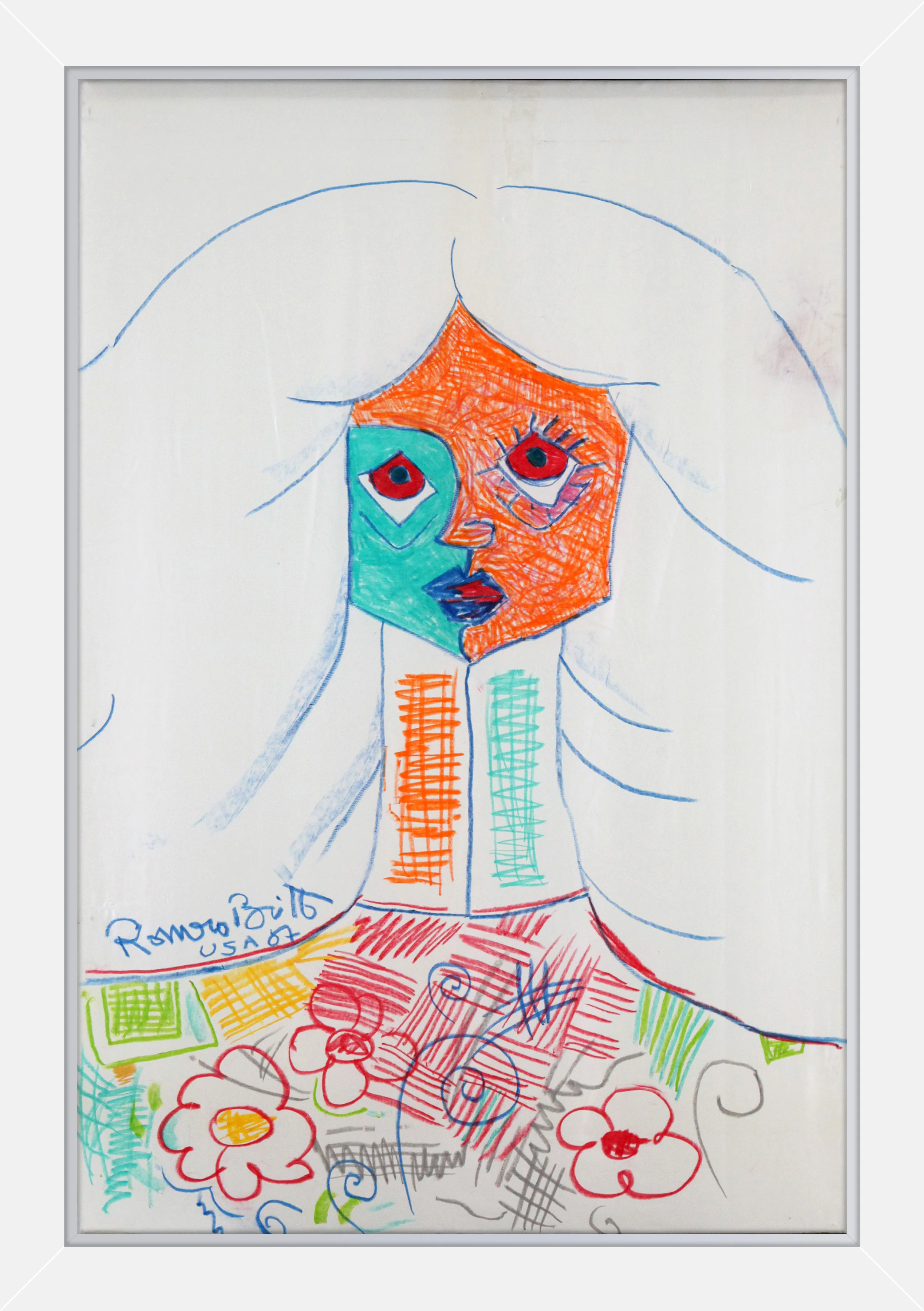 PURE WHITE -  Original Vintage Drawing - Image 14