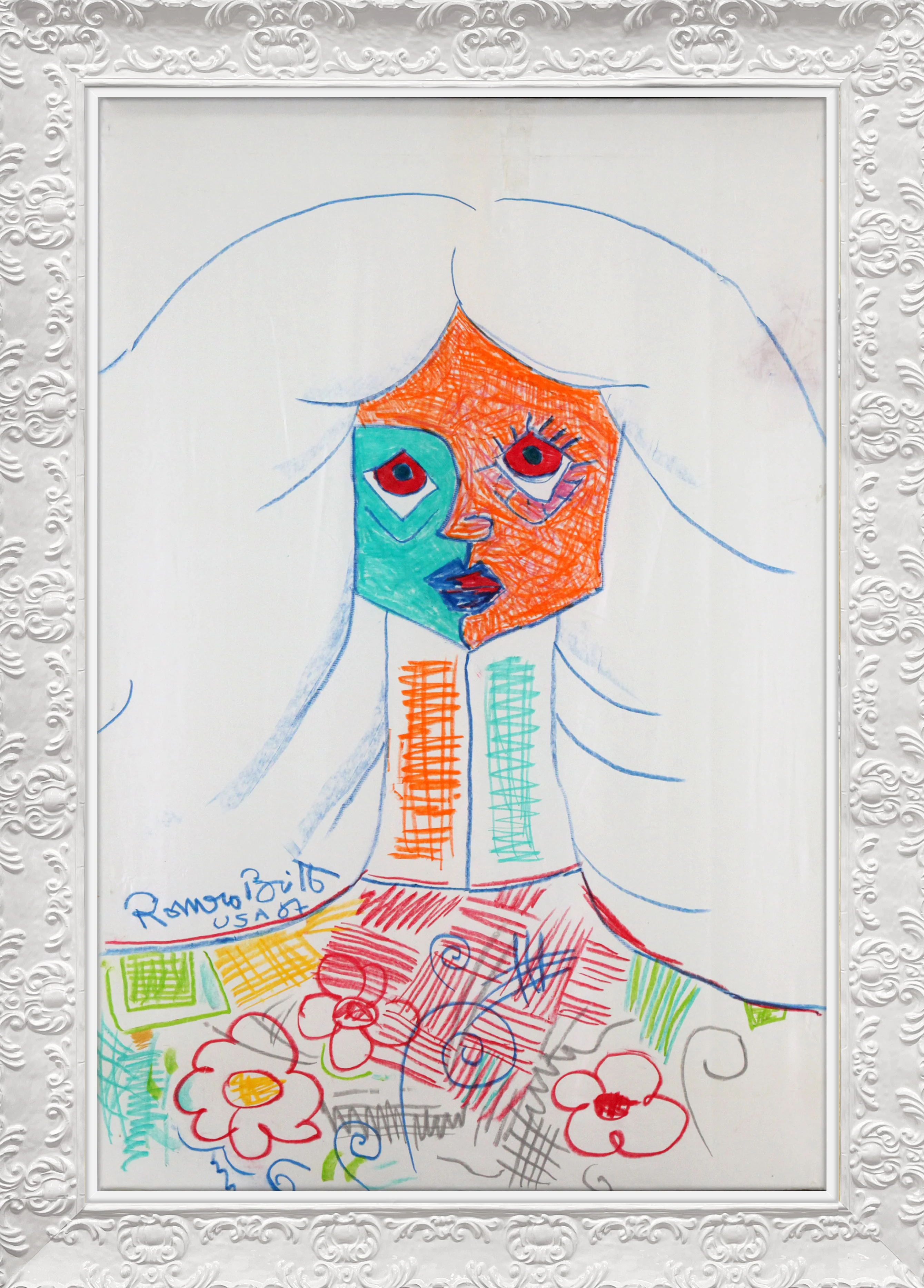 PURE WHITE -  Original Vintage Drawing - Image 16