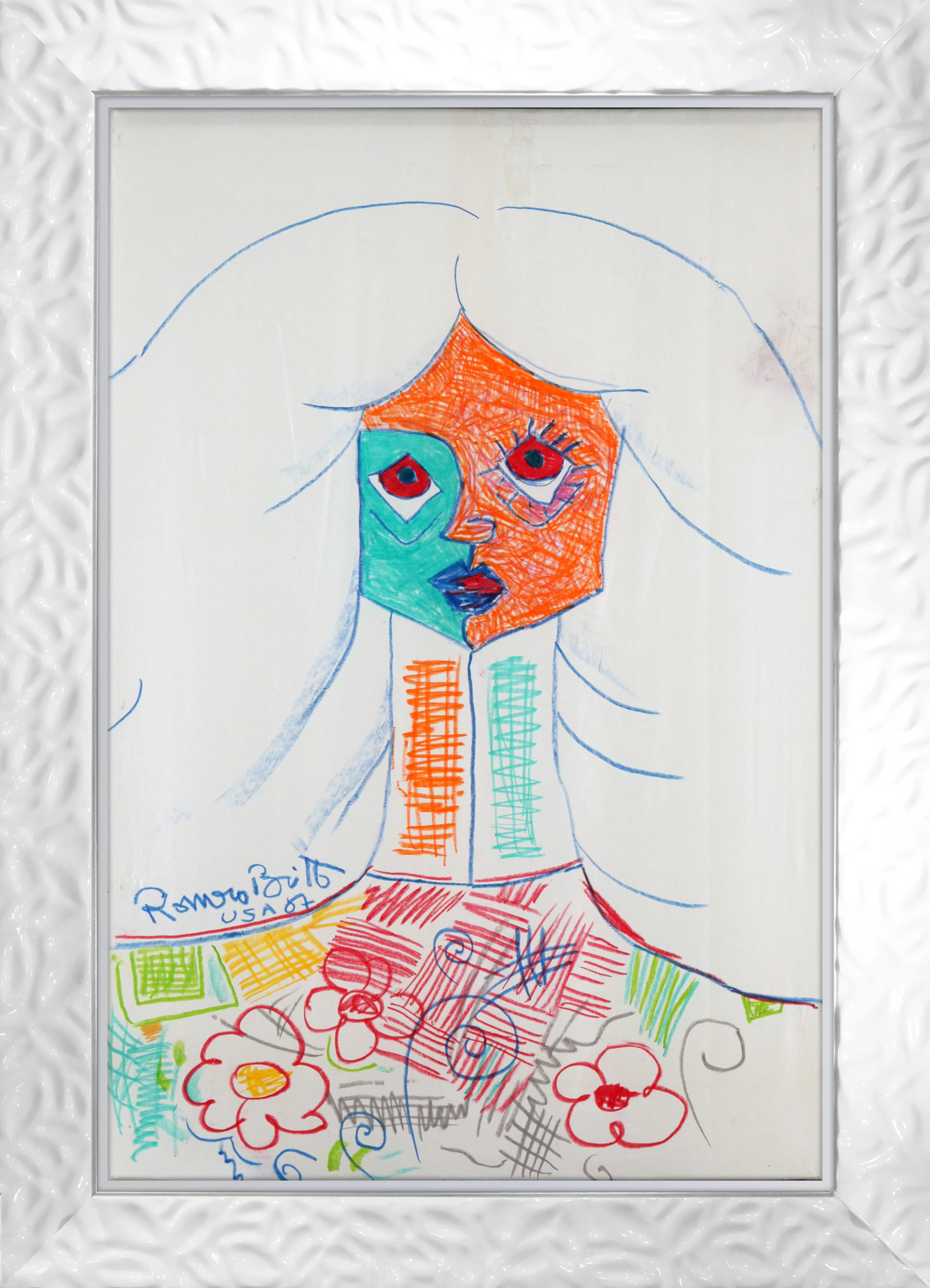 PURE WHITE -  Original Vintage Drawing - Image 17
