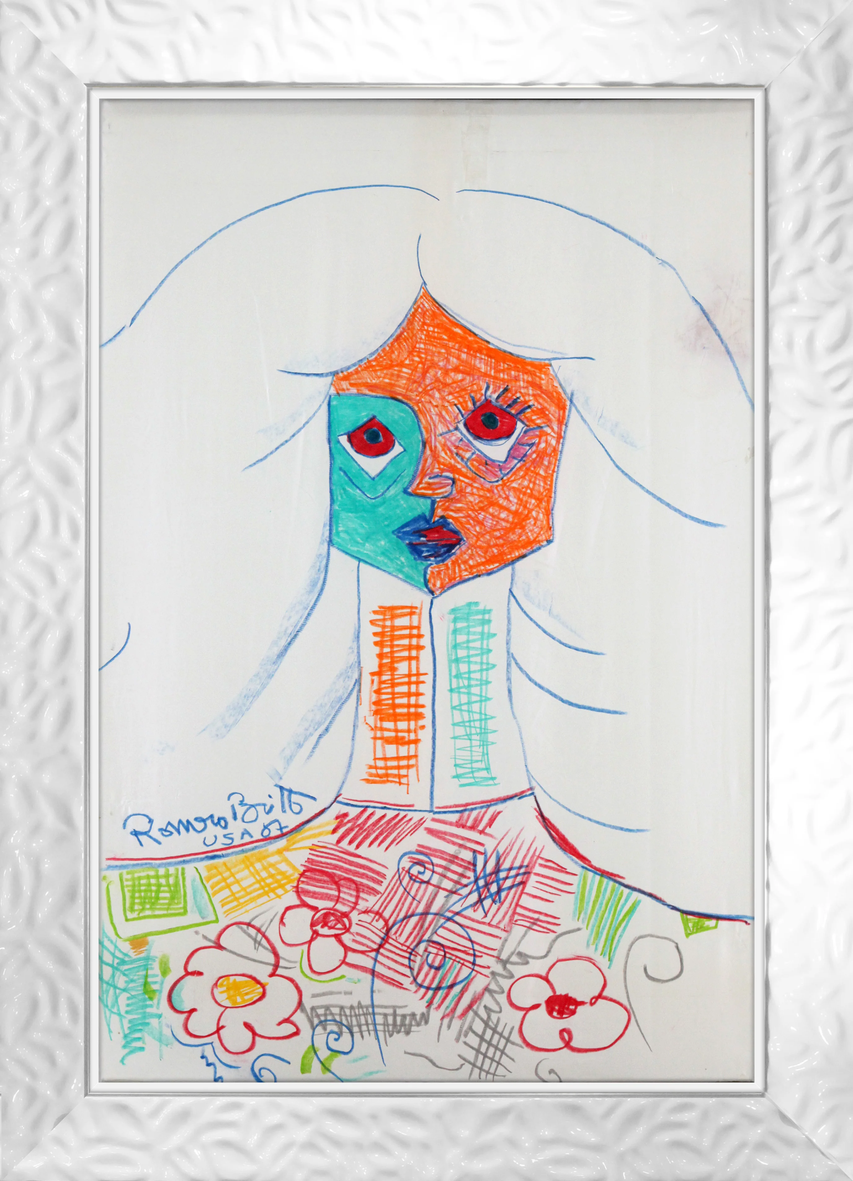 PURE WHITE -  Original Vintage Drawing - Image 18