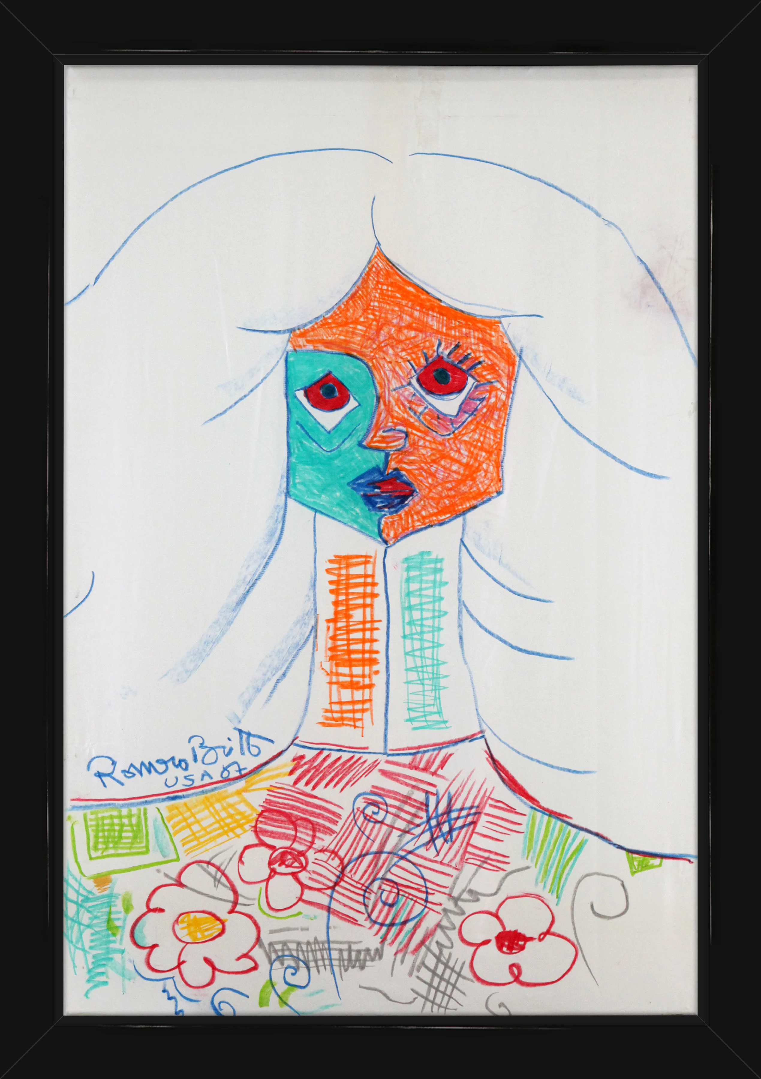 PURE WHITE -  Original Vintage Drawing - Image 5