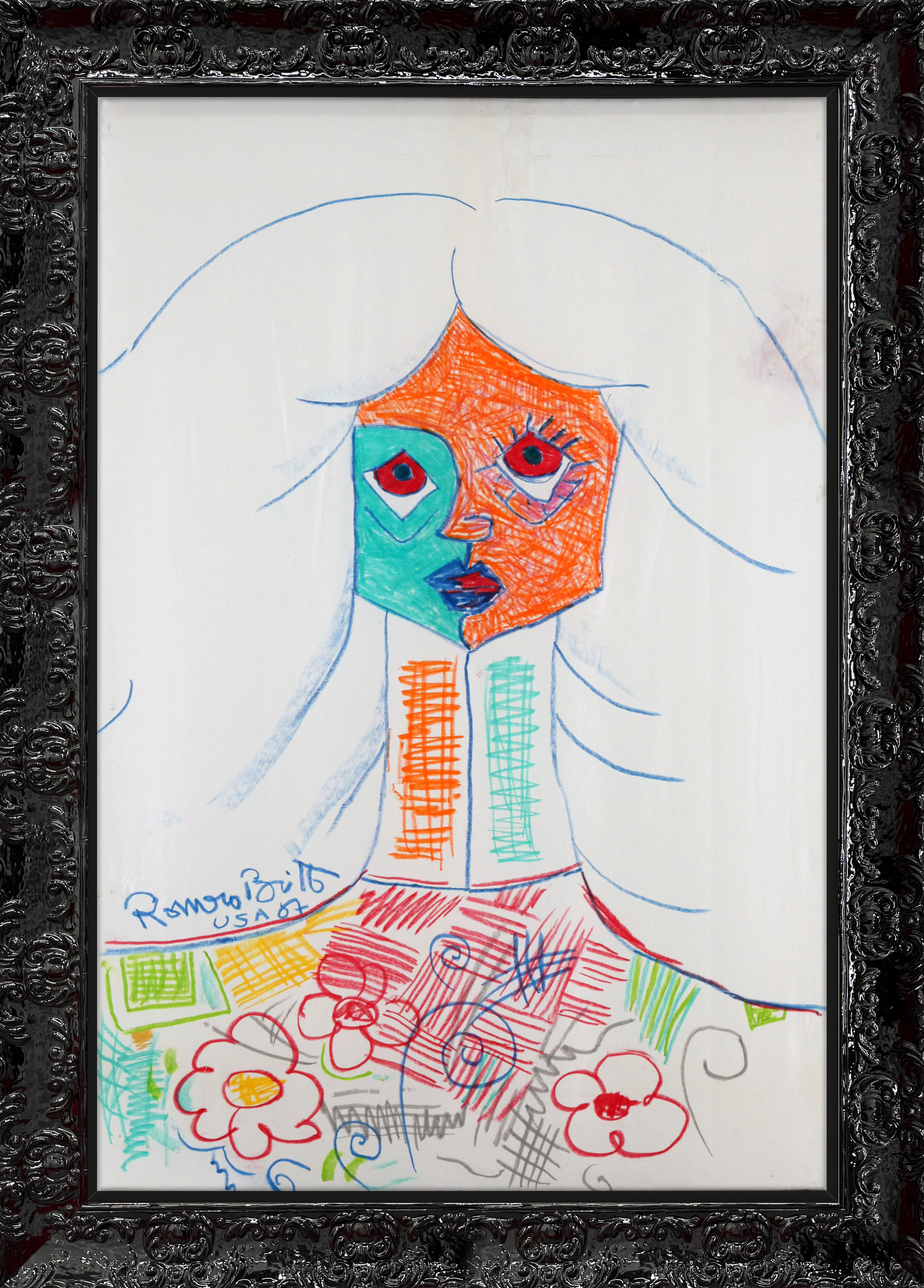 PURE WHITE -  Original Vintage Drawing - Image 7