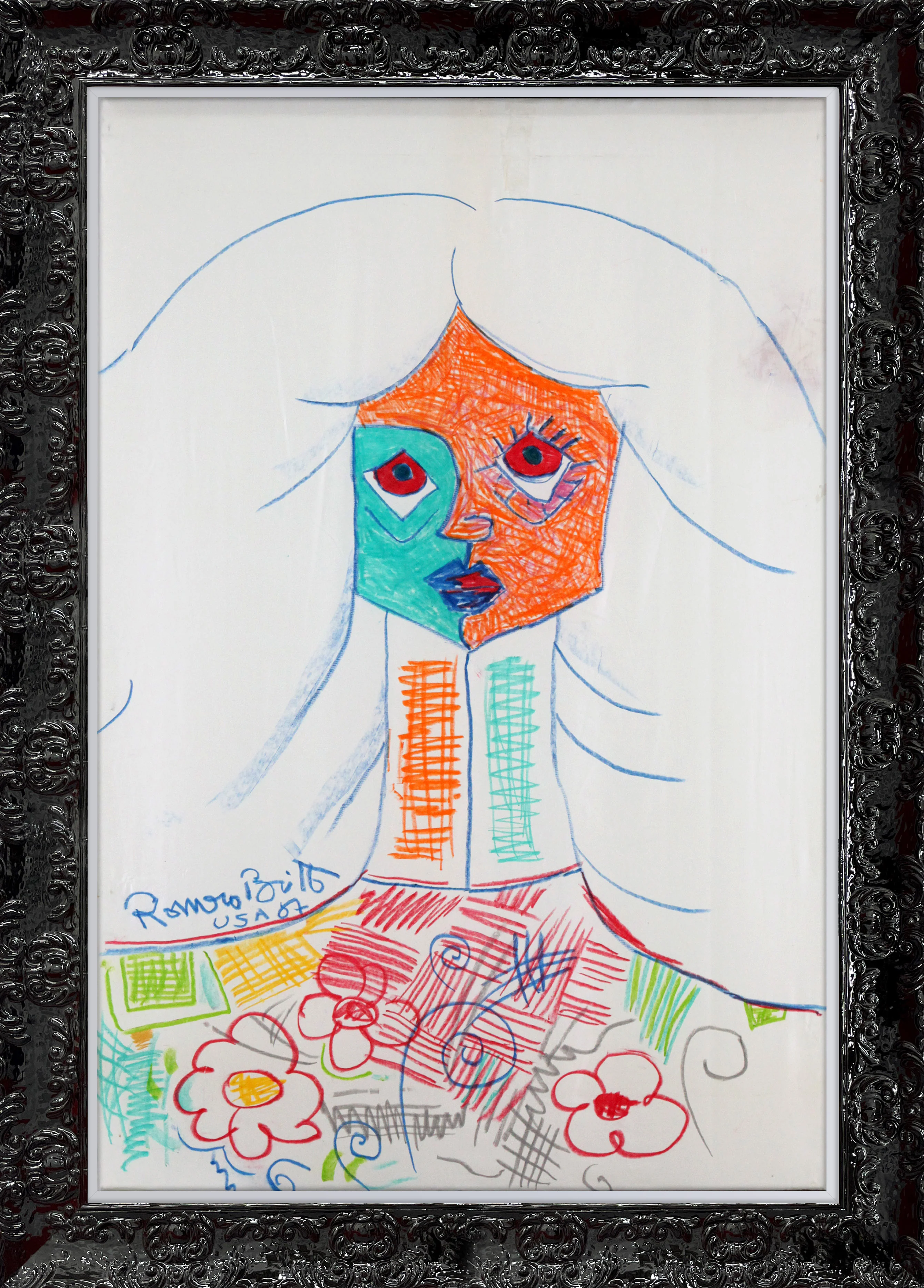 PURE WHITE -  Original Vintage Drawing - Image 8