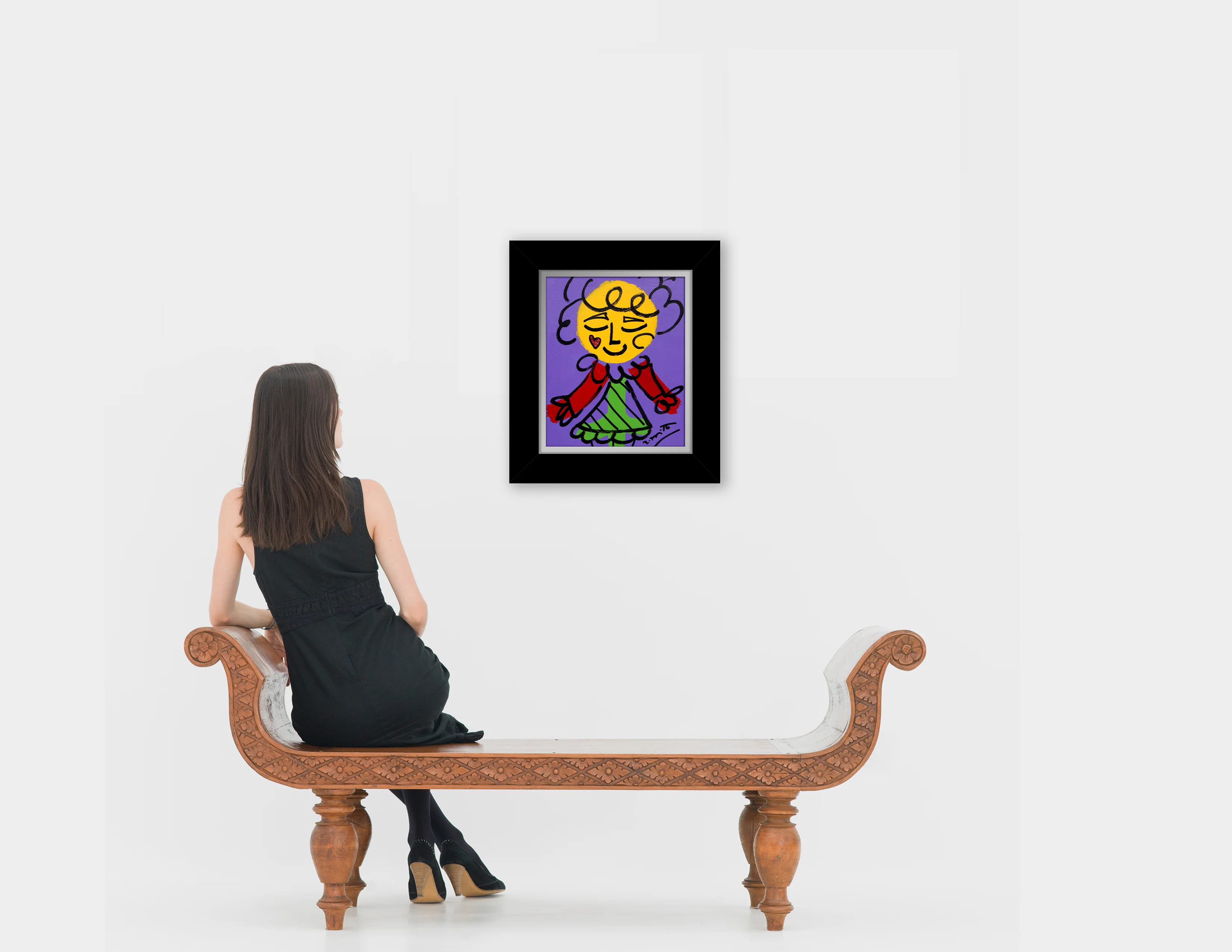 PURPLE GIRL - Original Drawing - Image 3