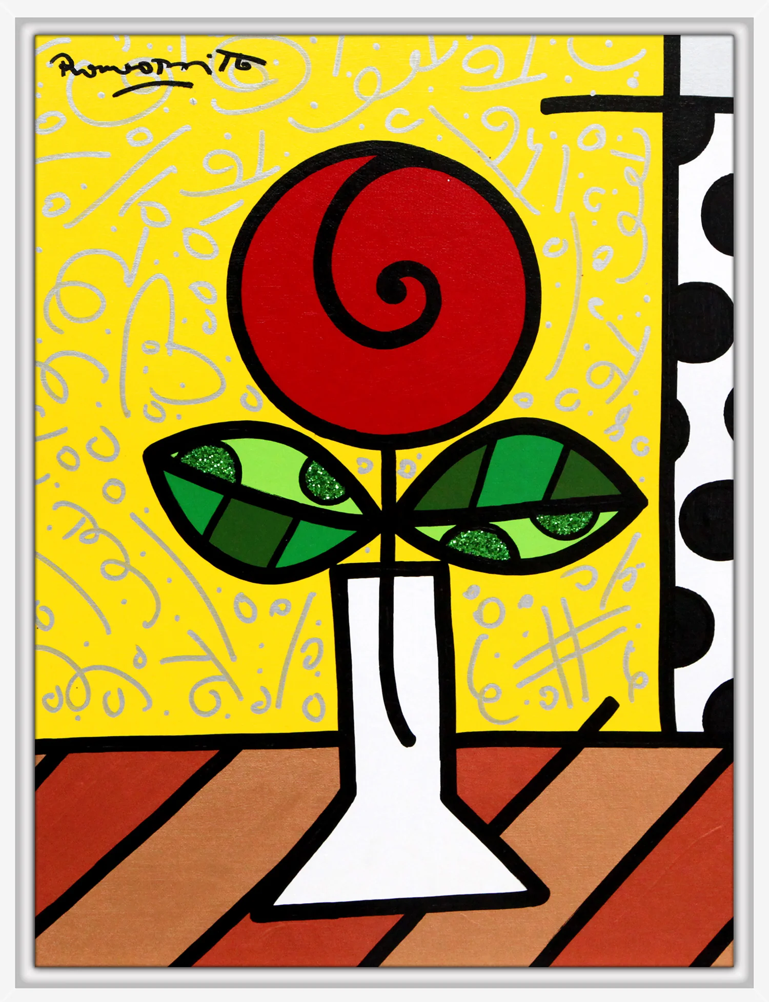 Red Flower - Original Painting - Image 15