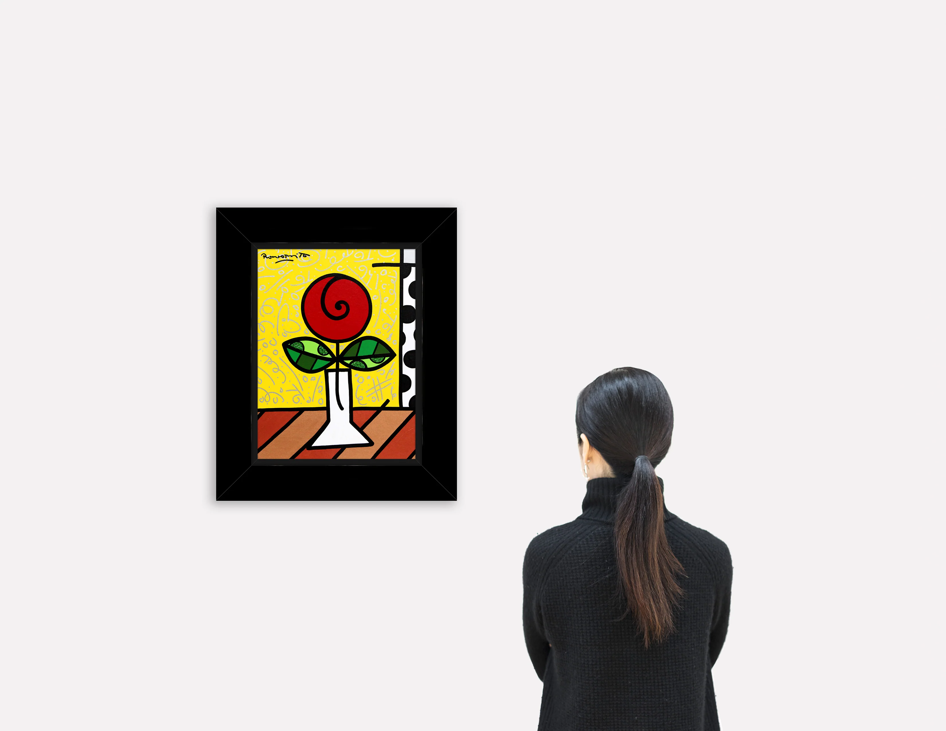 Red Flower - Original Painting - Image 3