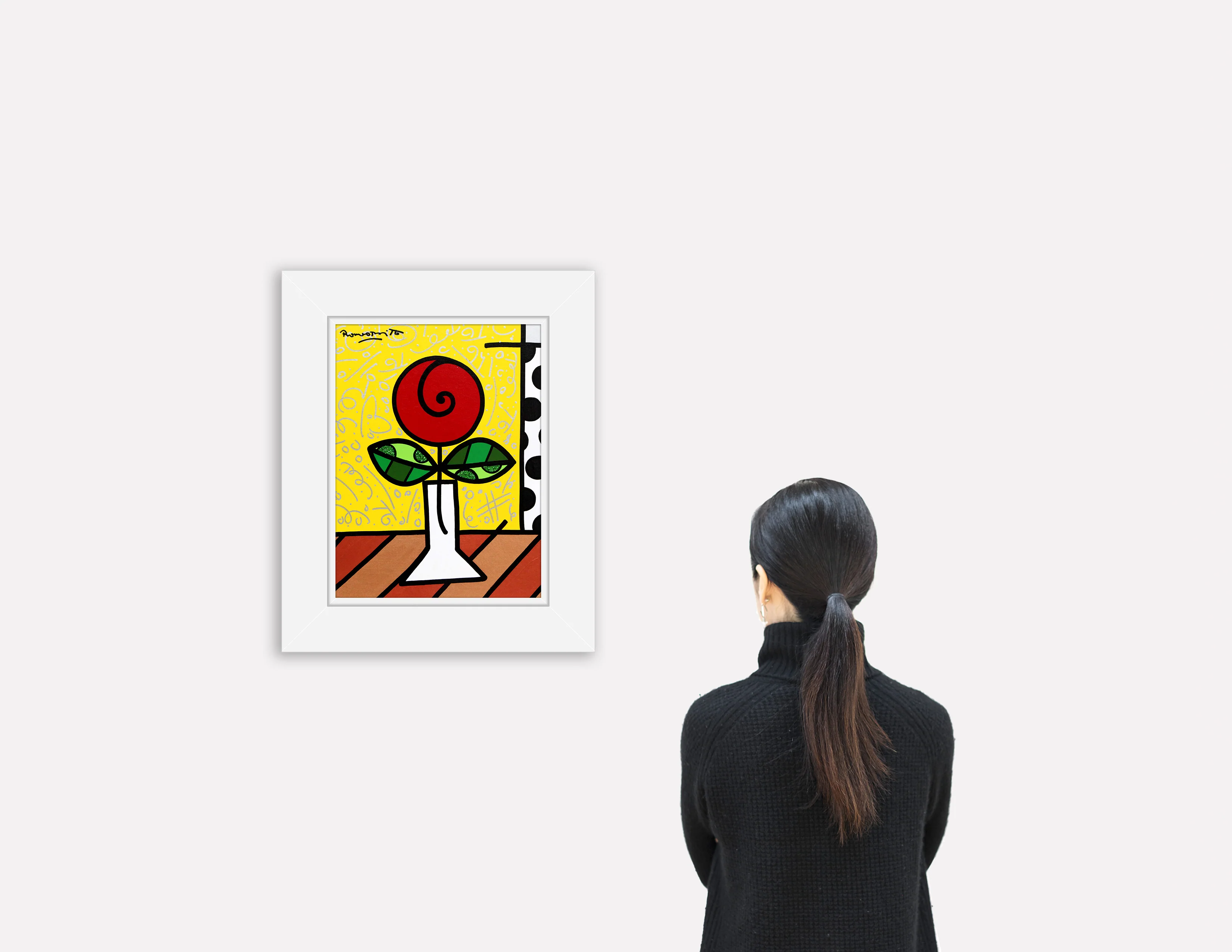 Red Flower - Original Painting - Image 4