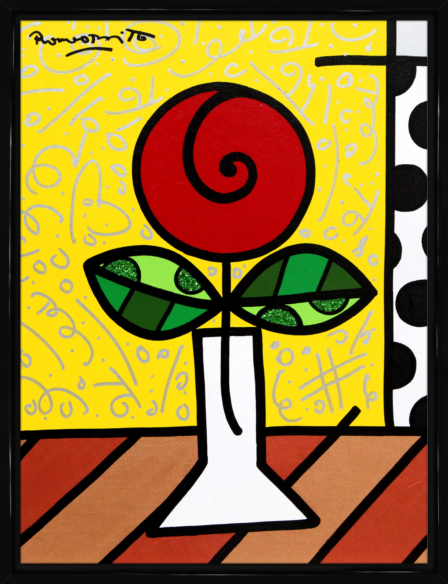 Red Flower - Original Painting - Image 5