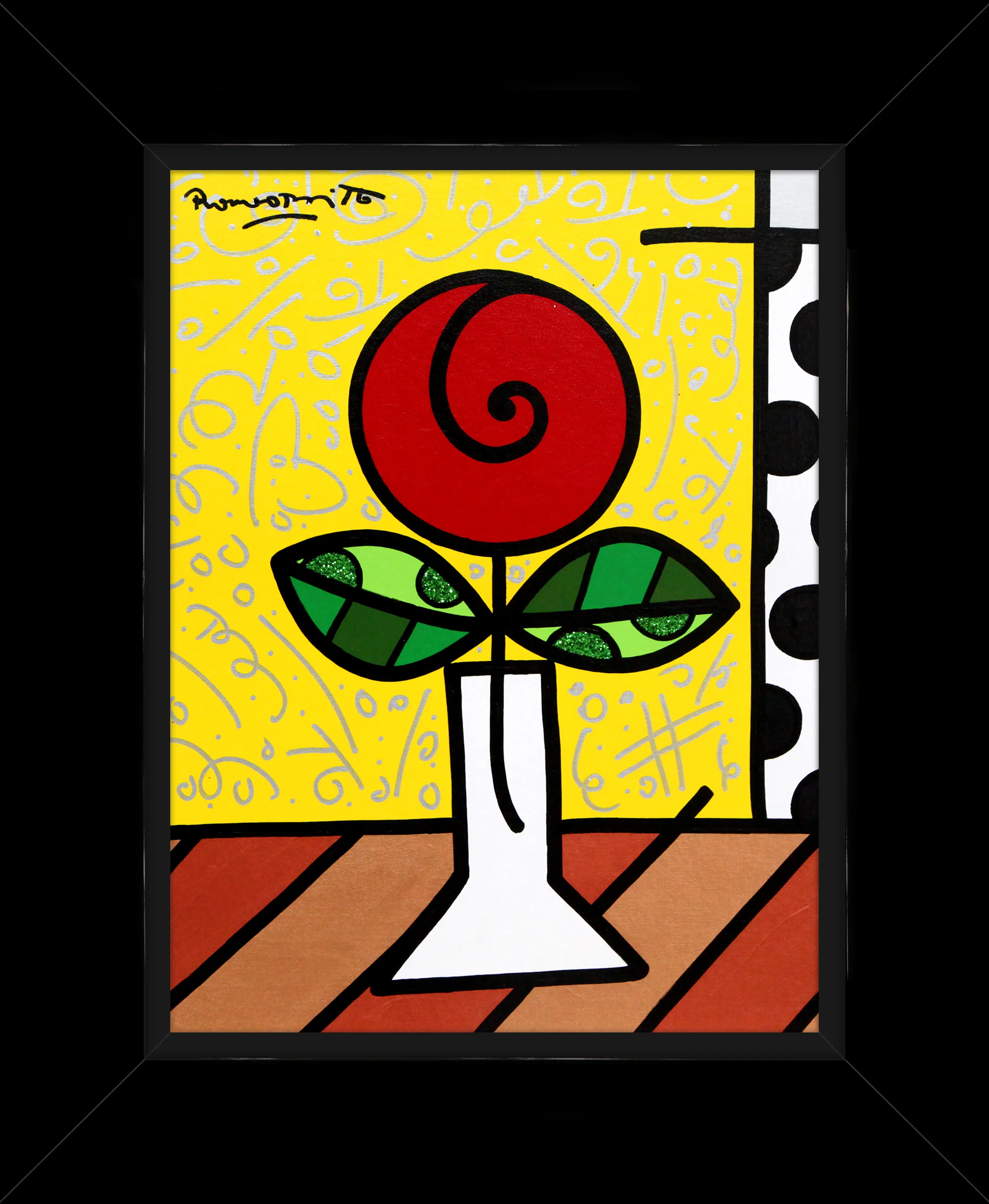 Red Flower - Original Painting - Image 6