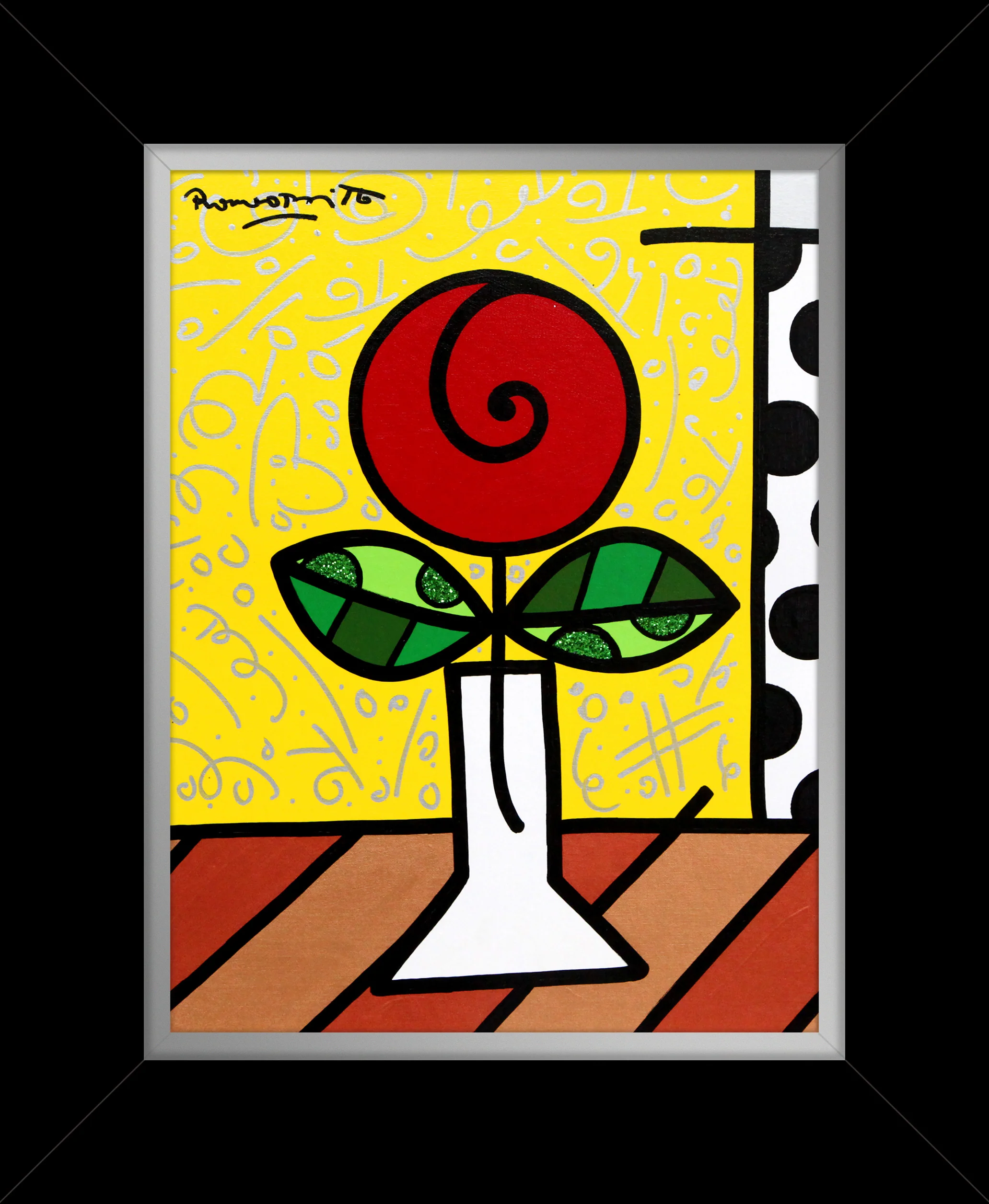 Red Flower - Original Painting - Image 7