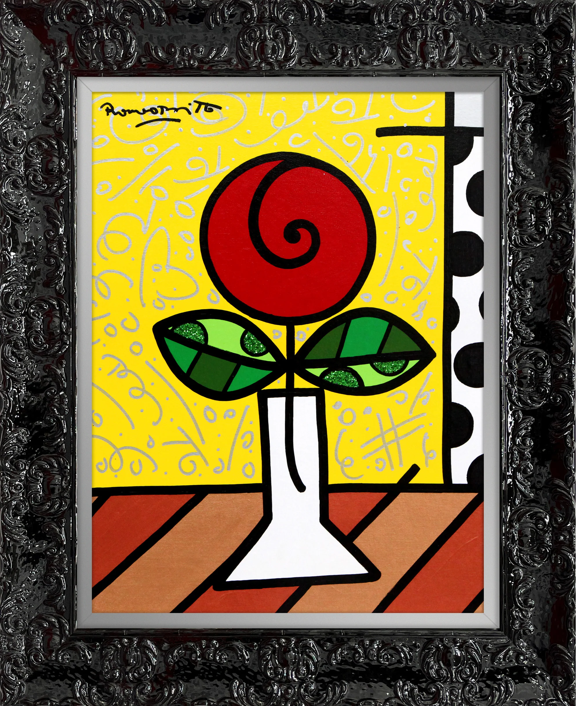 Red Flower - Original Painting - Image 8