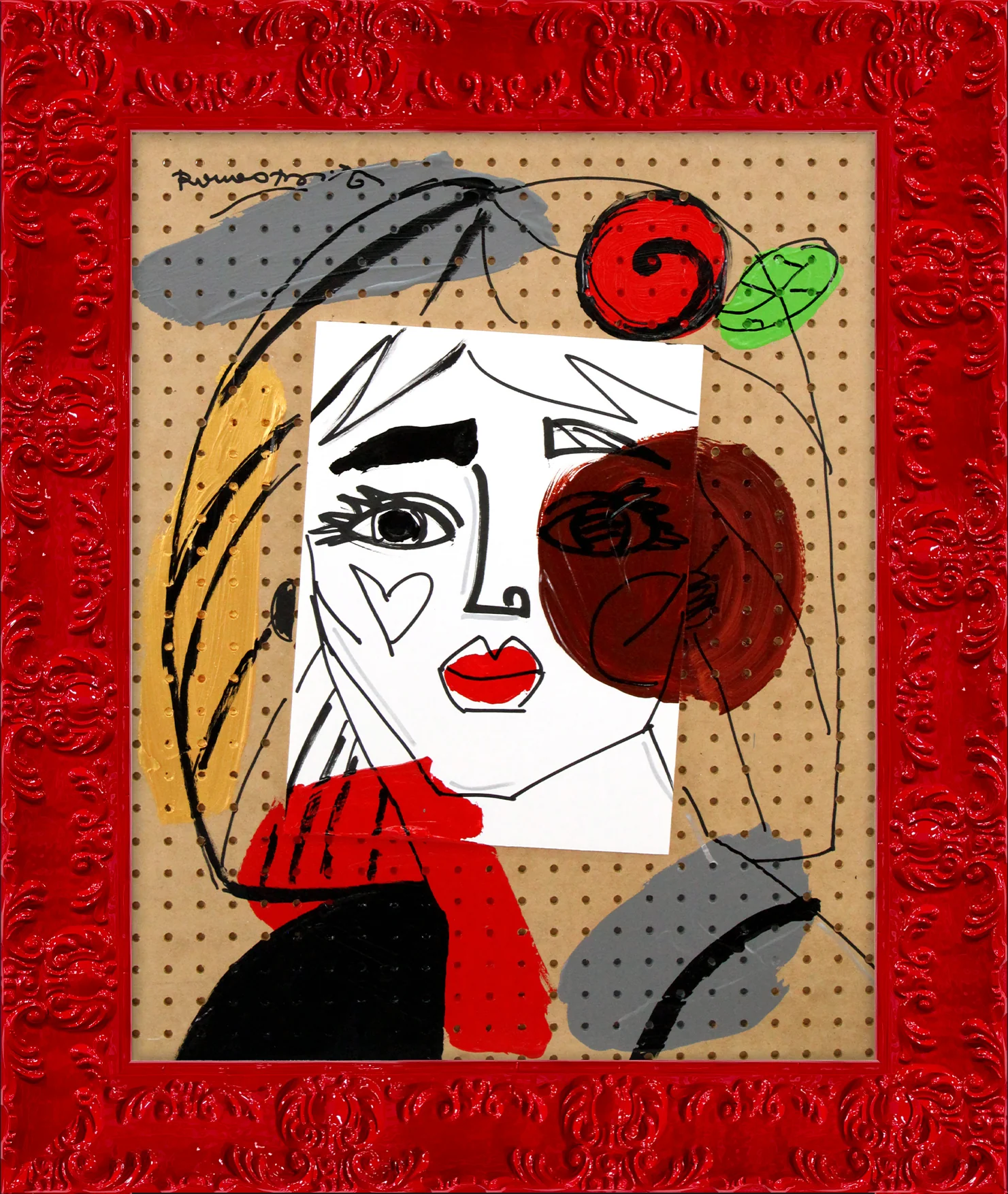 Red Flower - Original Painting - Image 2