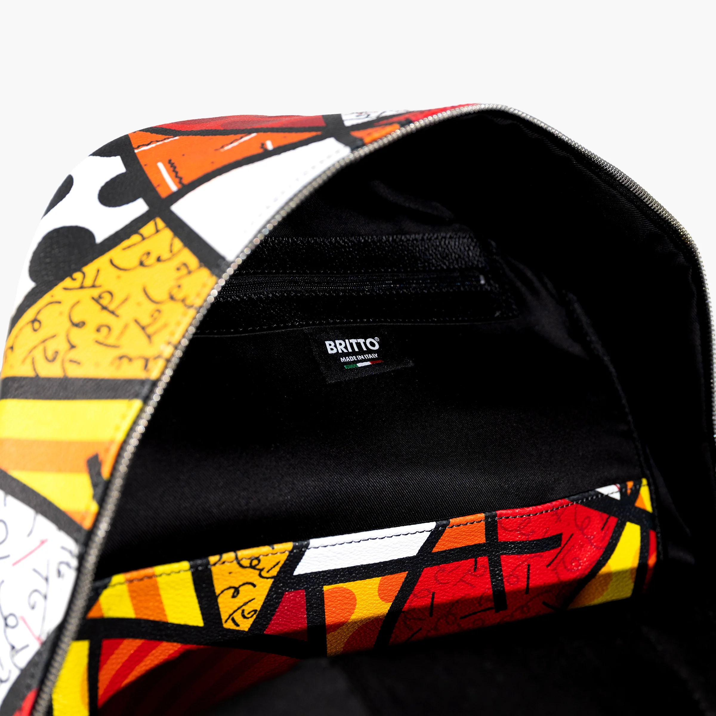 Red Landscape Britto Eco Leather Large Backpack - Image 4