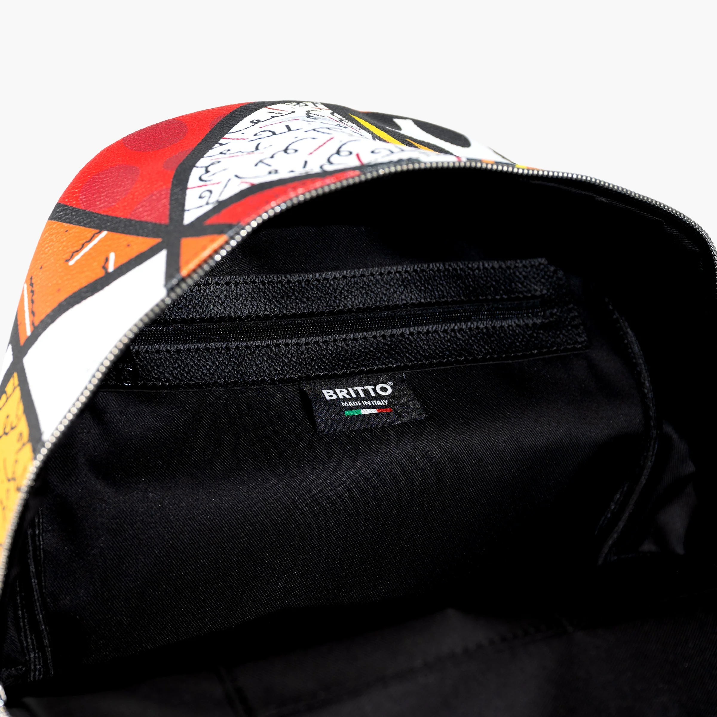 Red Landscape Britto Eco Leather Small Backpack - Image 4