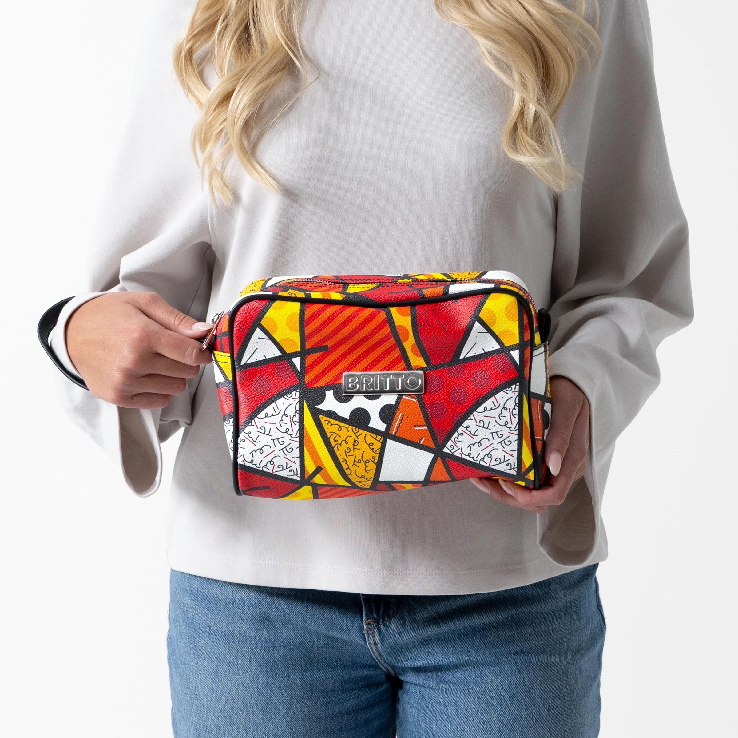 Red Landscape Britto Eco Leather Toiletry Bag - Image 7