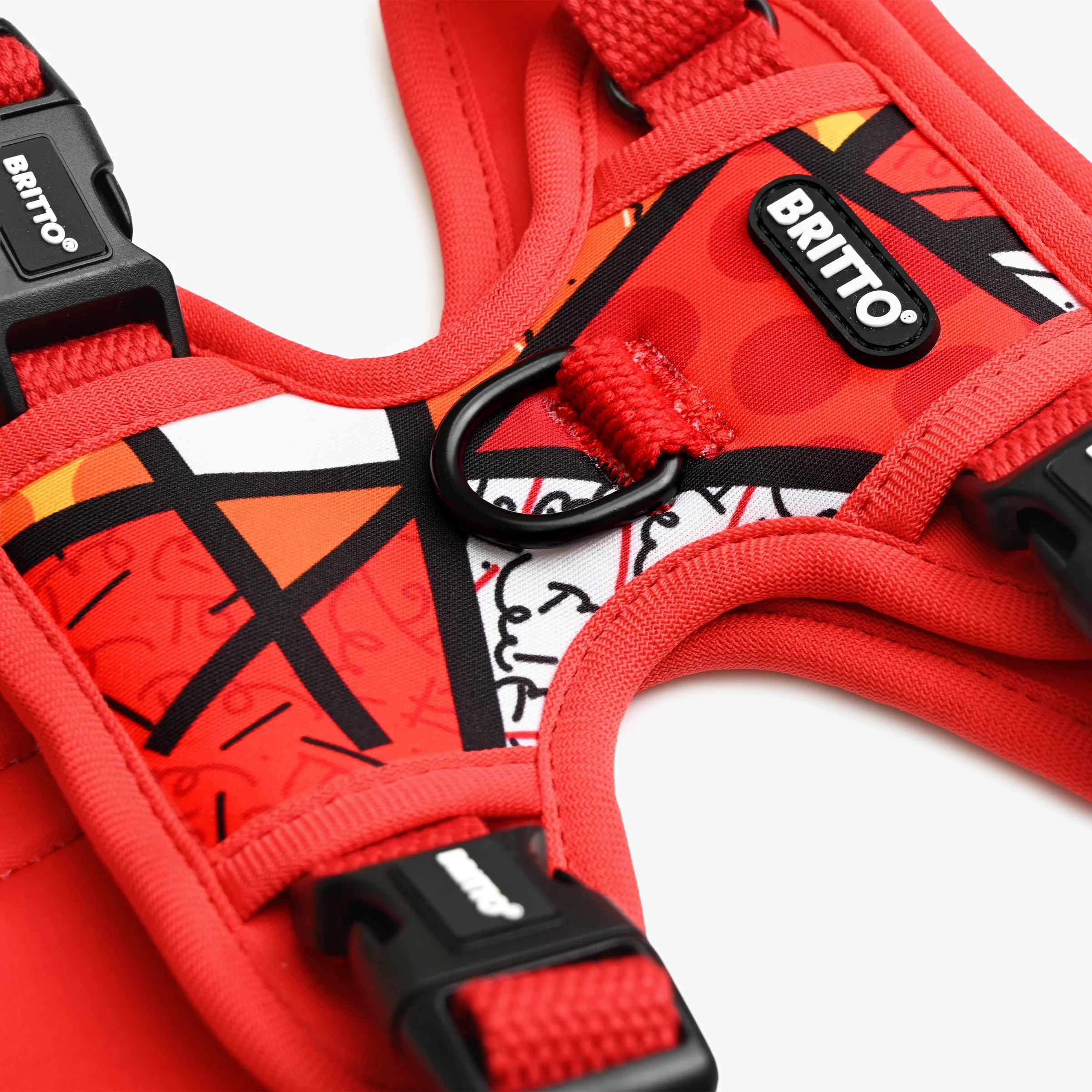 Red Landscape Britto Pet Harness - Image 4