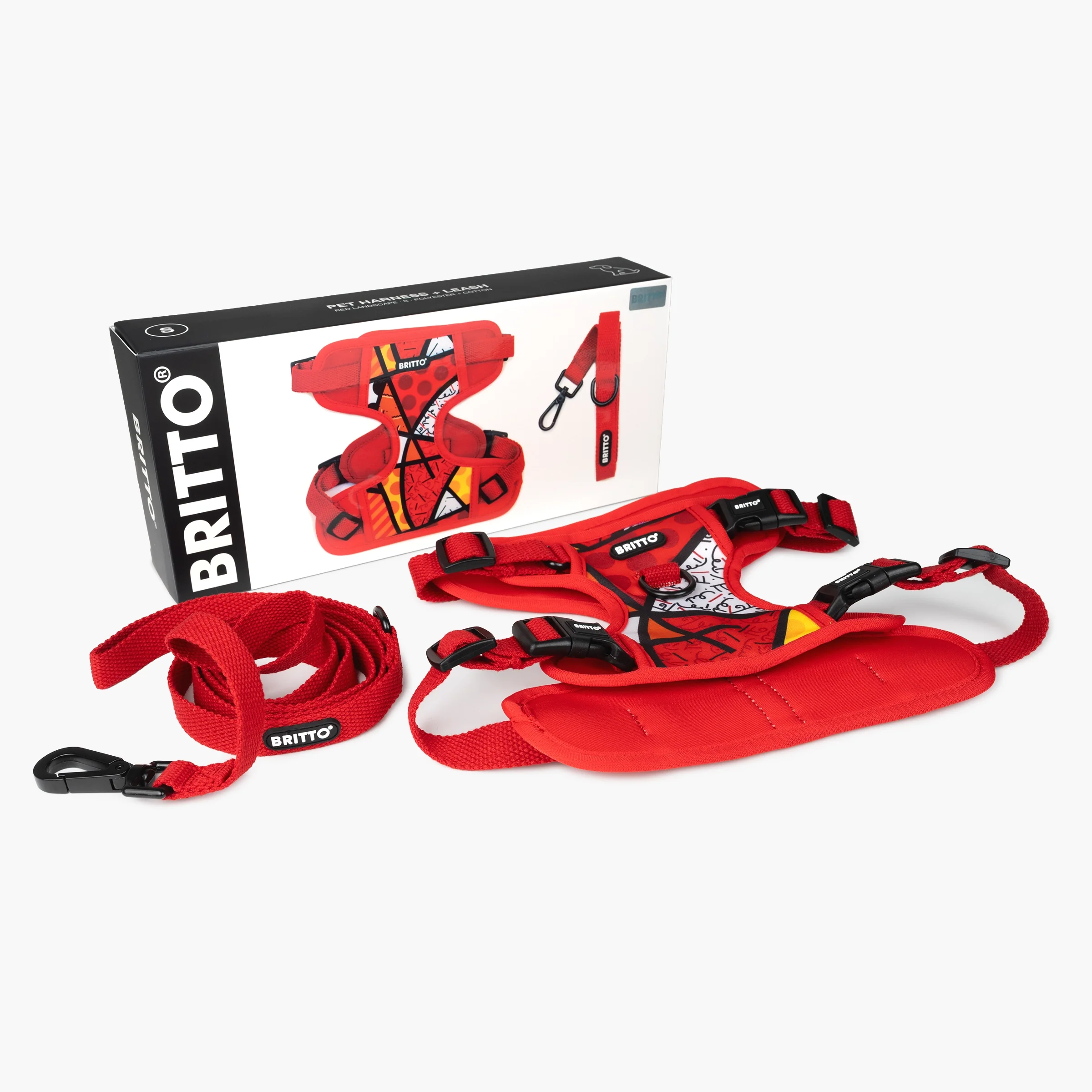 Red Landscape Britto Pet Harness - Image 5