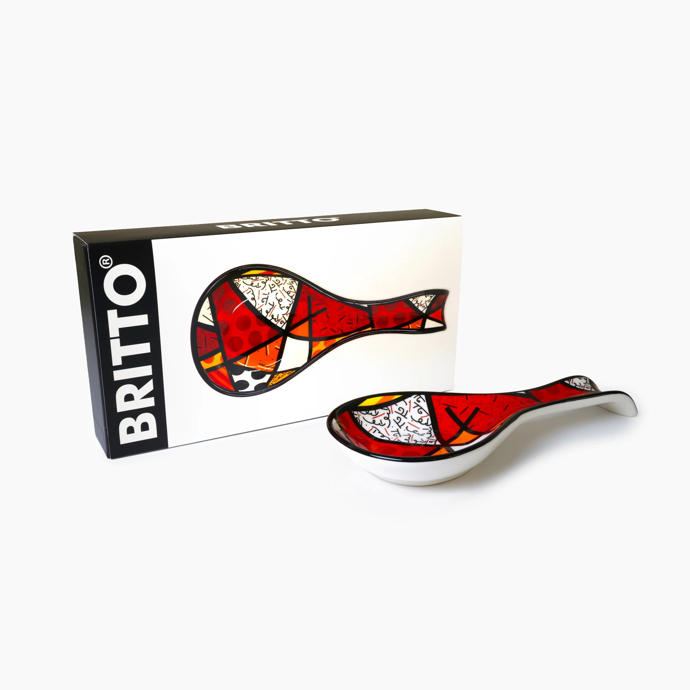Red Landscape Britto Spoon Rest - Image 4