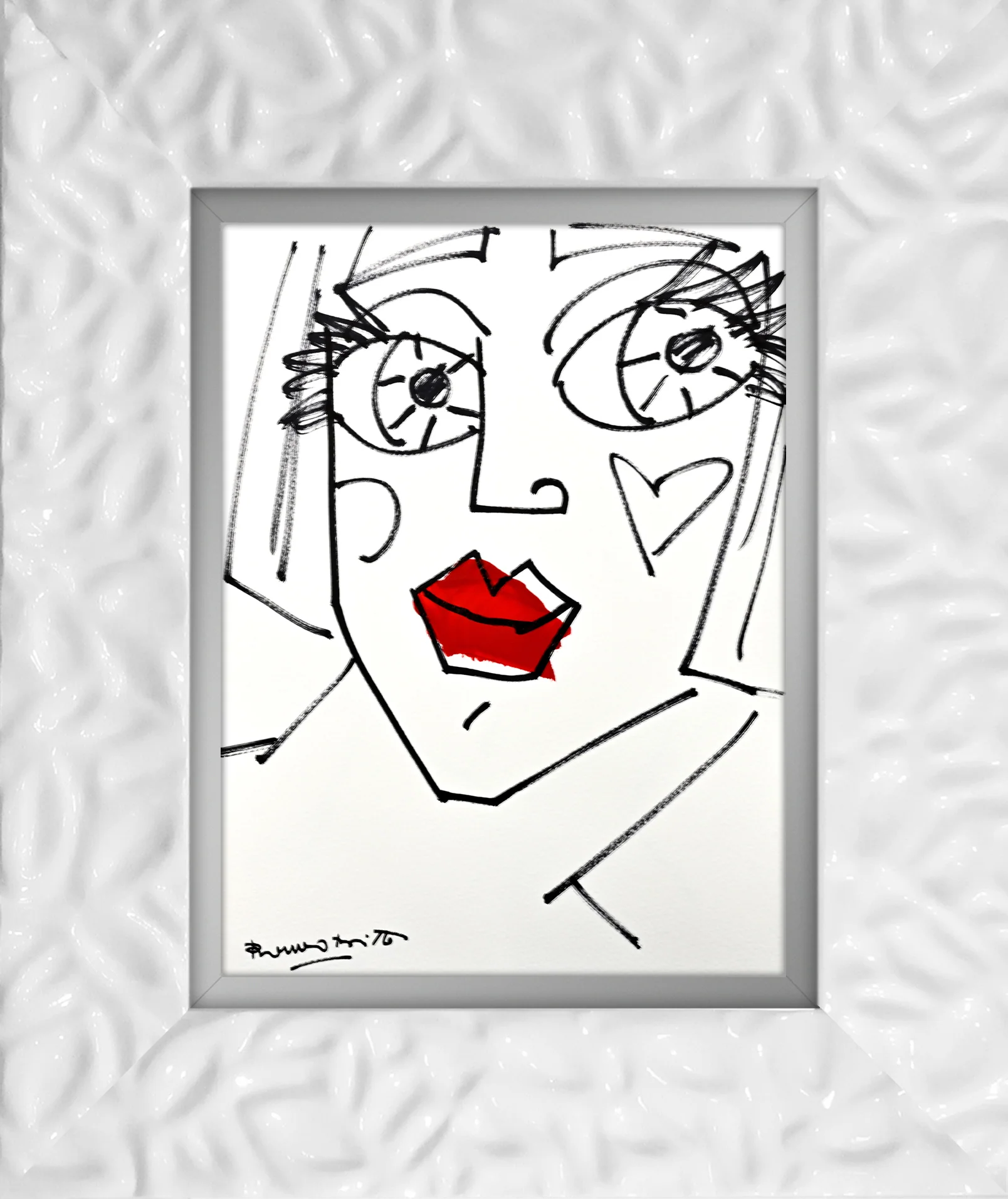 RED LIPS - Original Drawing - Image 2