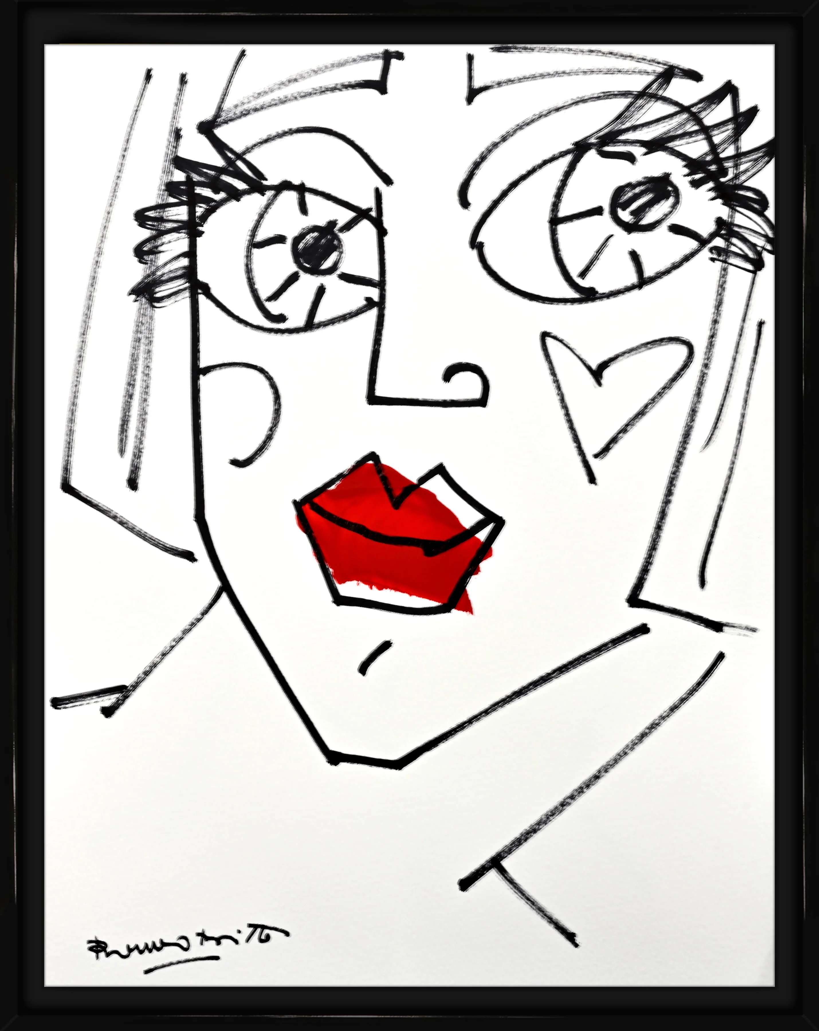 RED LIPS - Original Drawing - Image 5