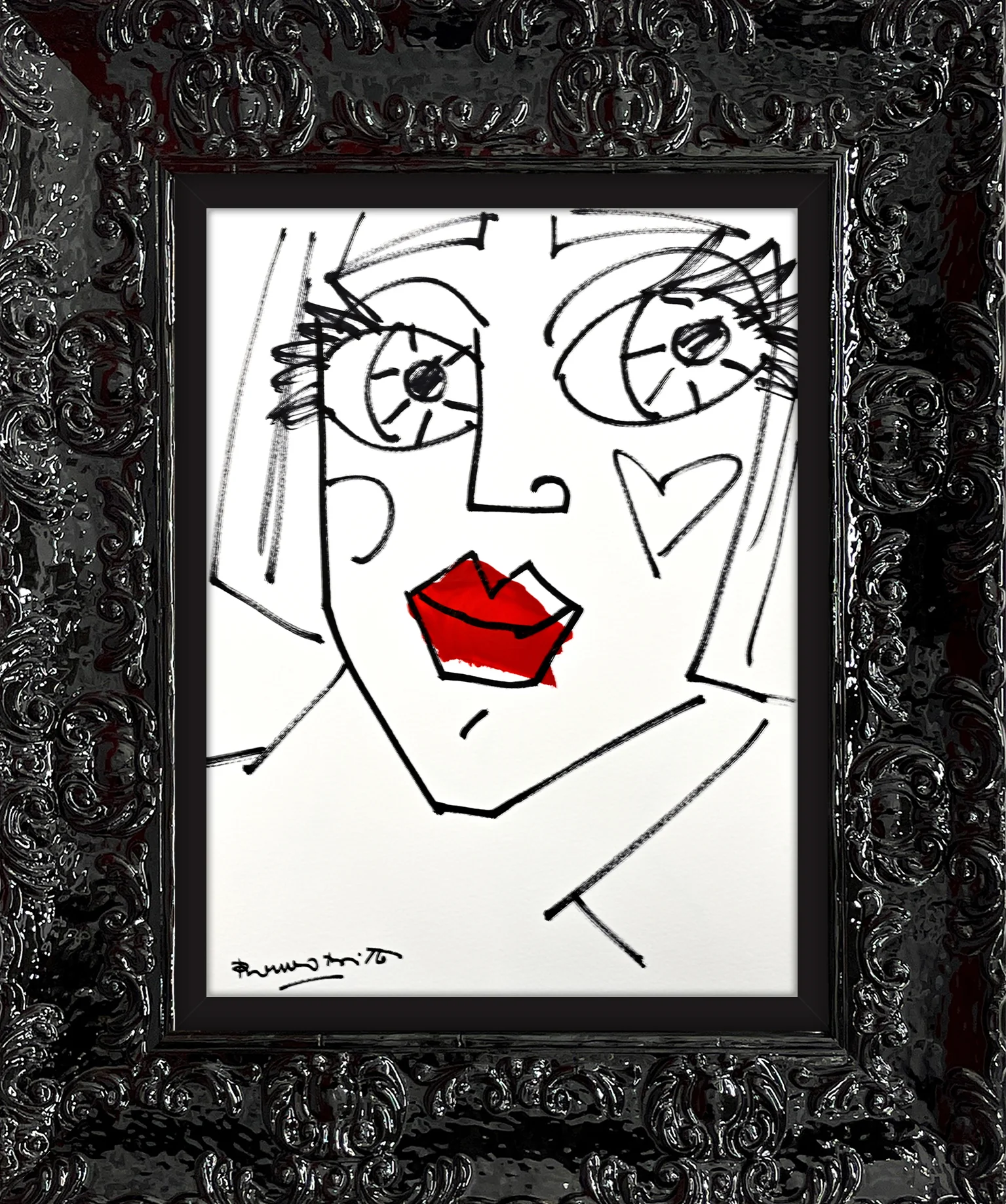 RED LIPS - Original Drawing - Image 8