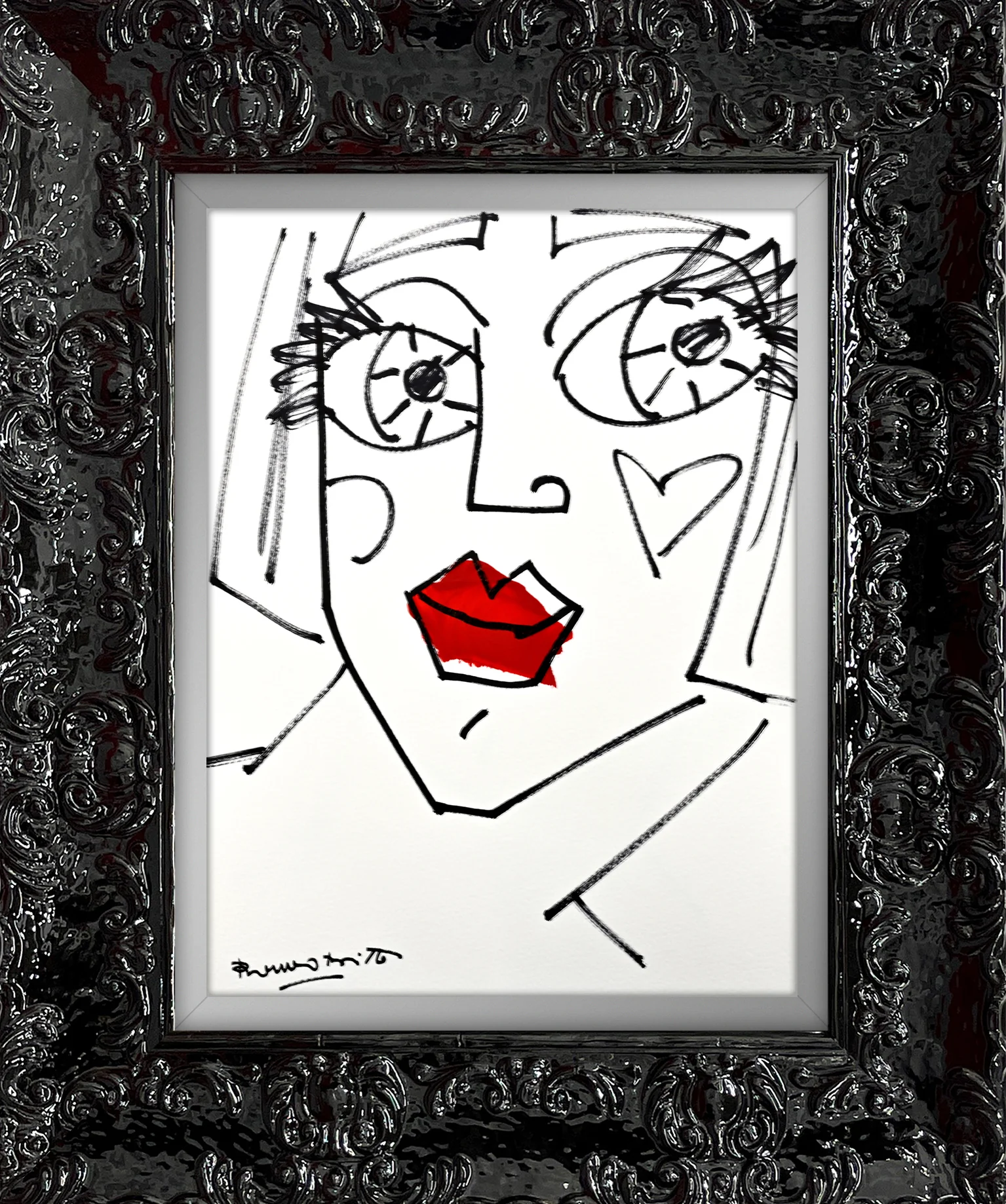 RED LIPS - Original Drawing - Image 9