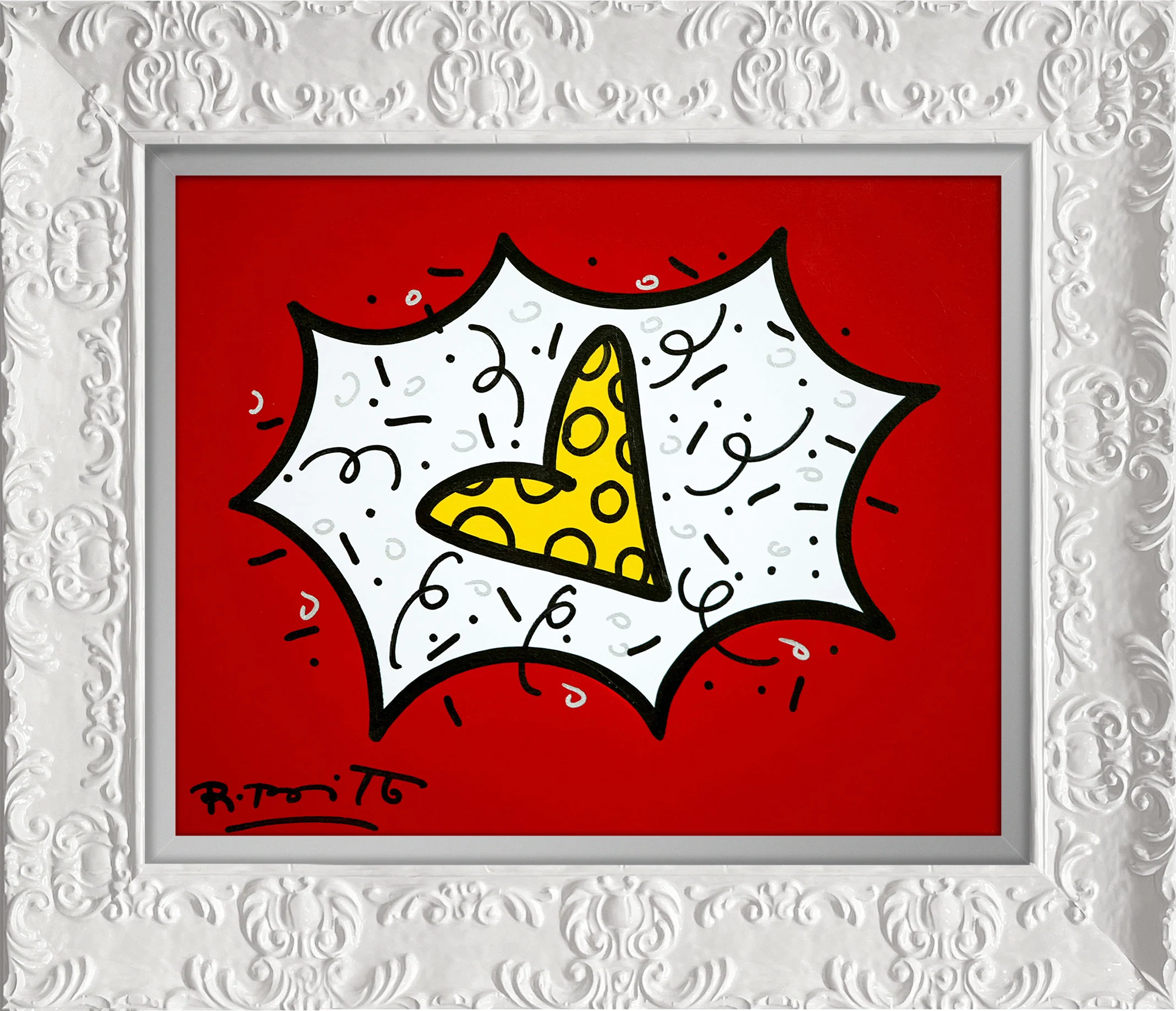 RED & YELLOW (HEART) - Original Painting - Image 10