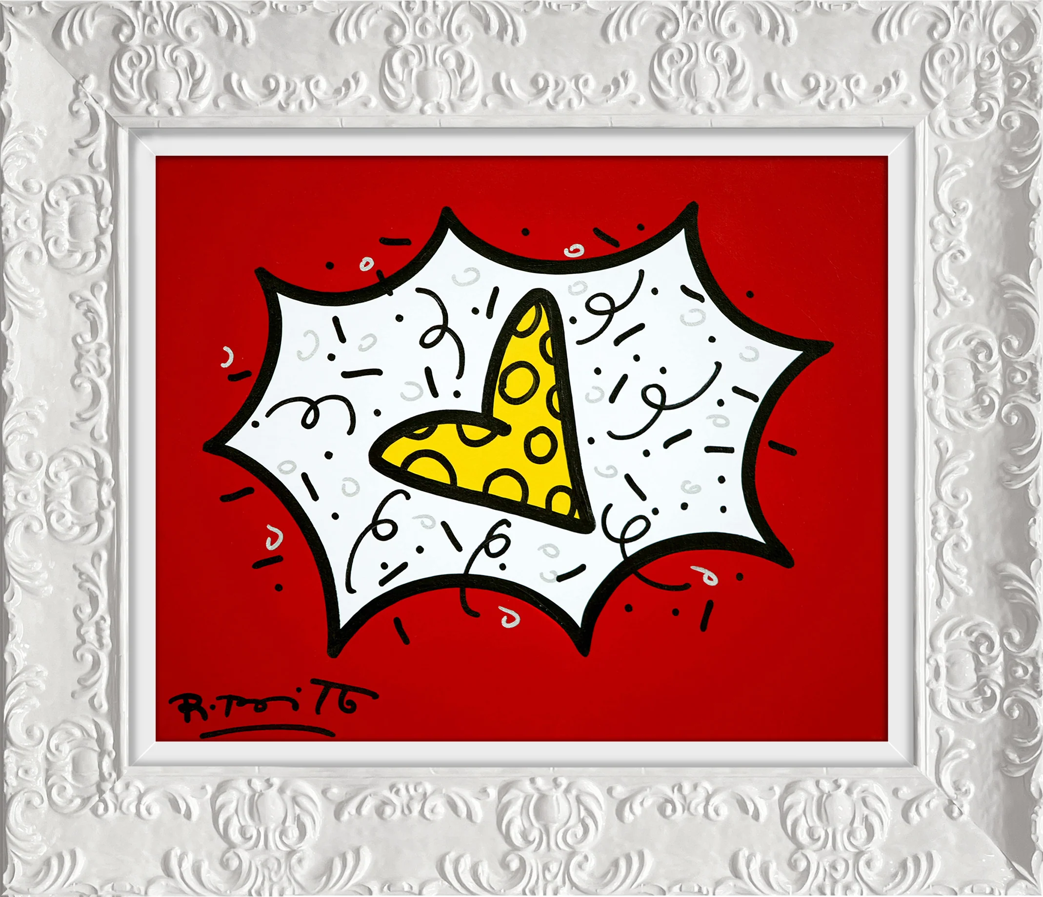 RED & YELLOW (HEART) - Original Painting - Image 11