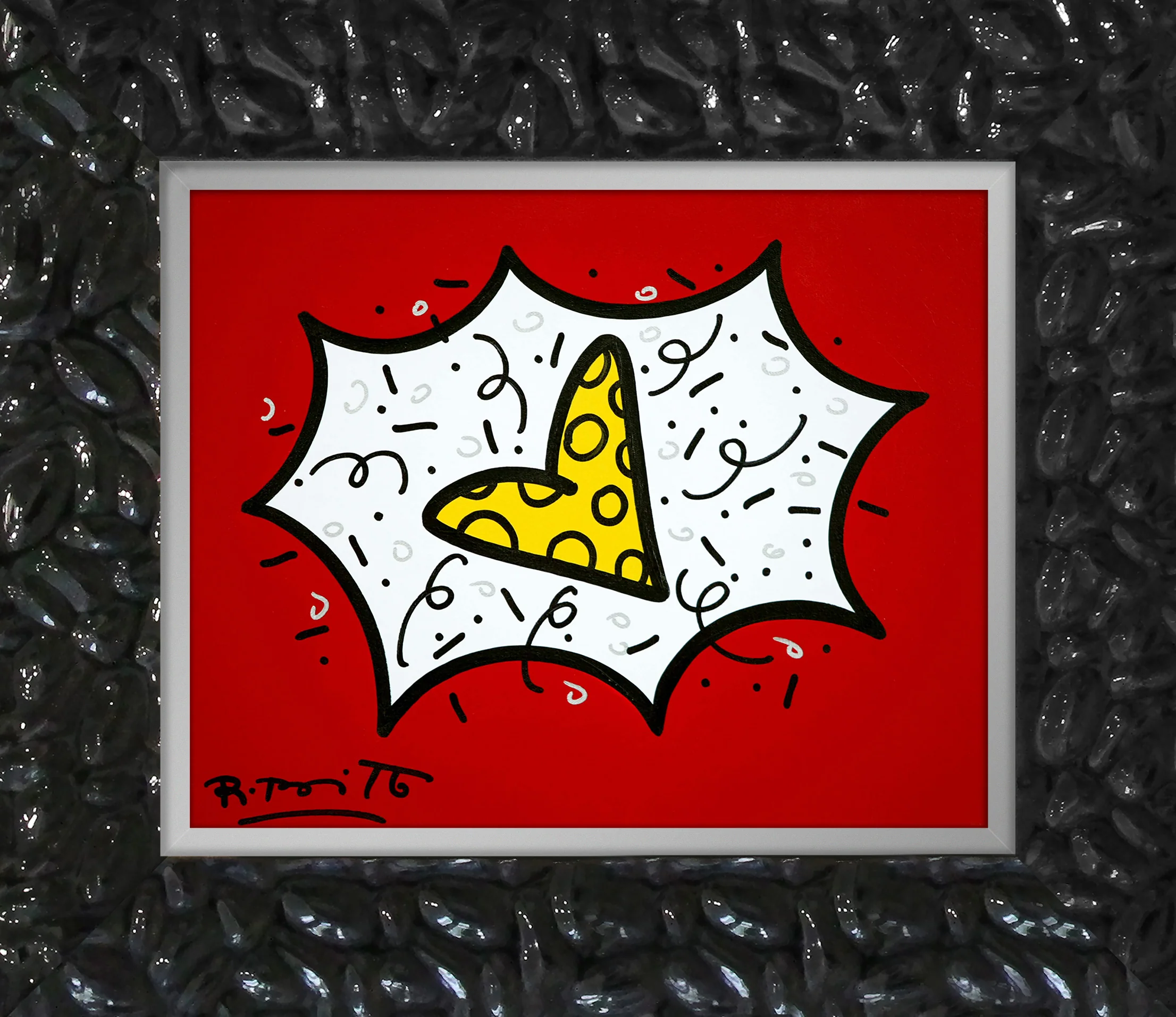RED & YELLOW (HEART) - Original Painting - Image 12