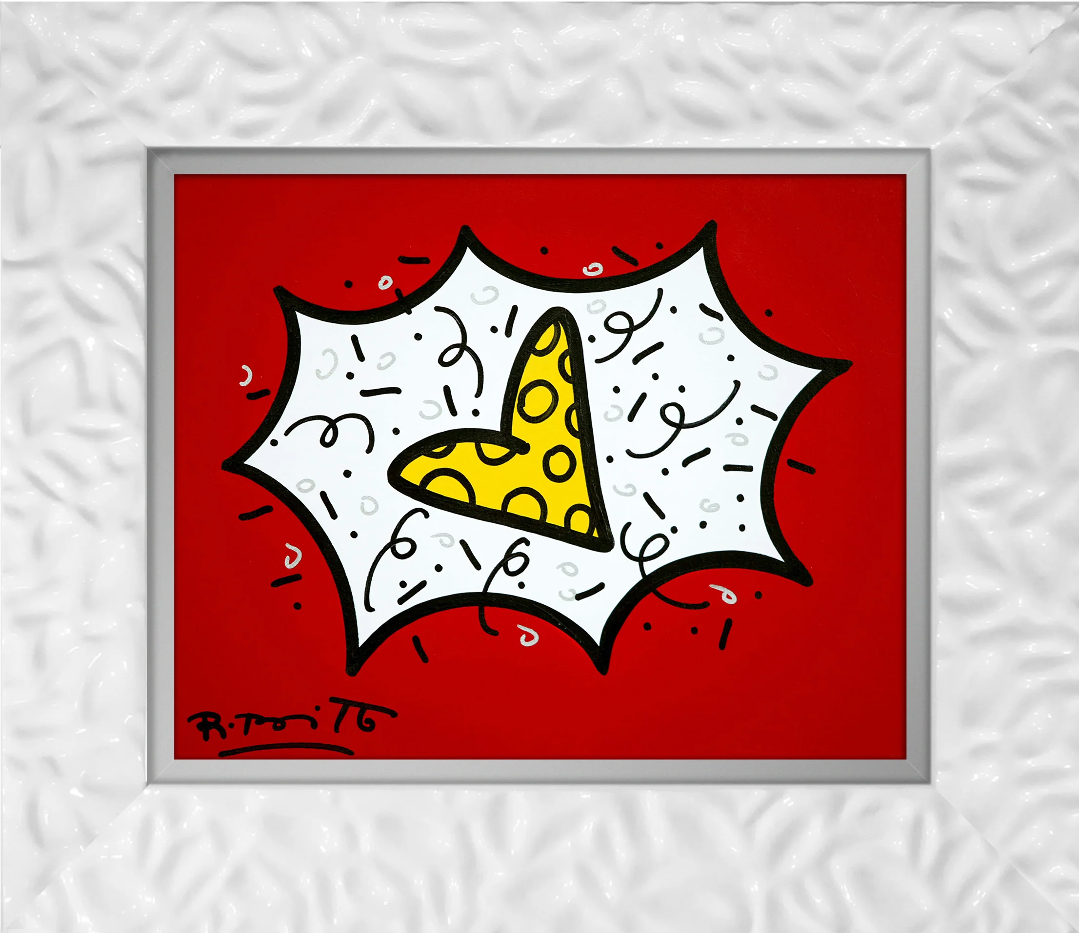 RED & YELLOW (HEART) - Original Painting - Image 14