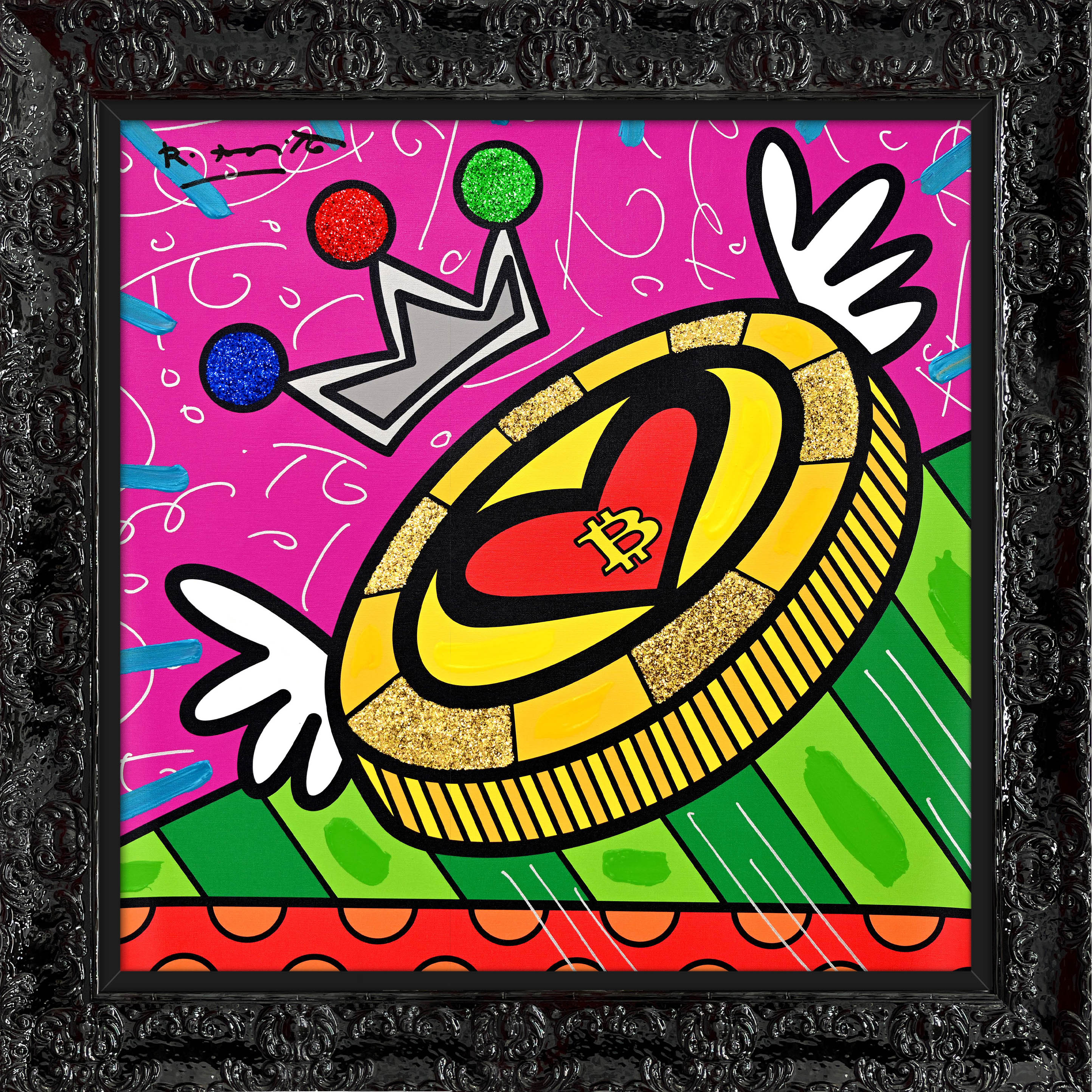 Britto Coin - Mixed Media Original - Image 10