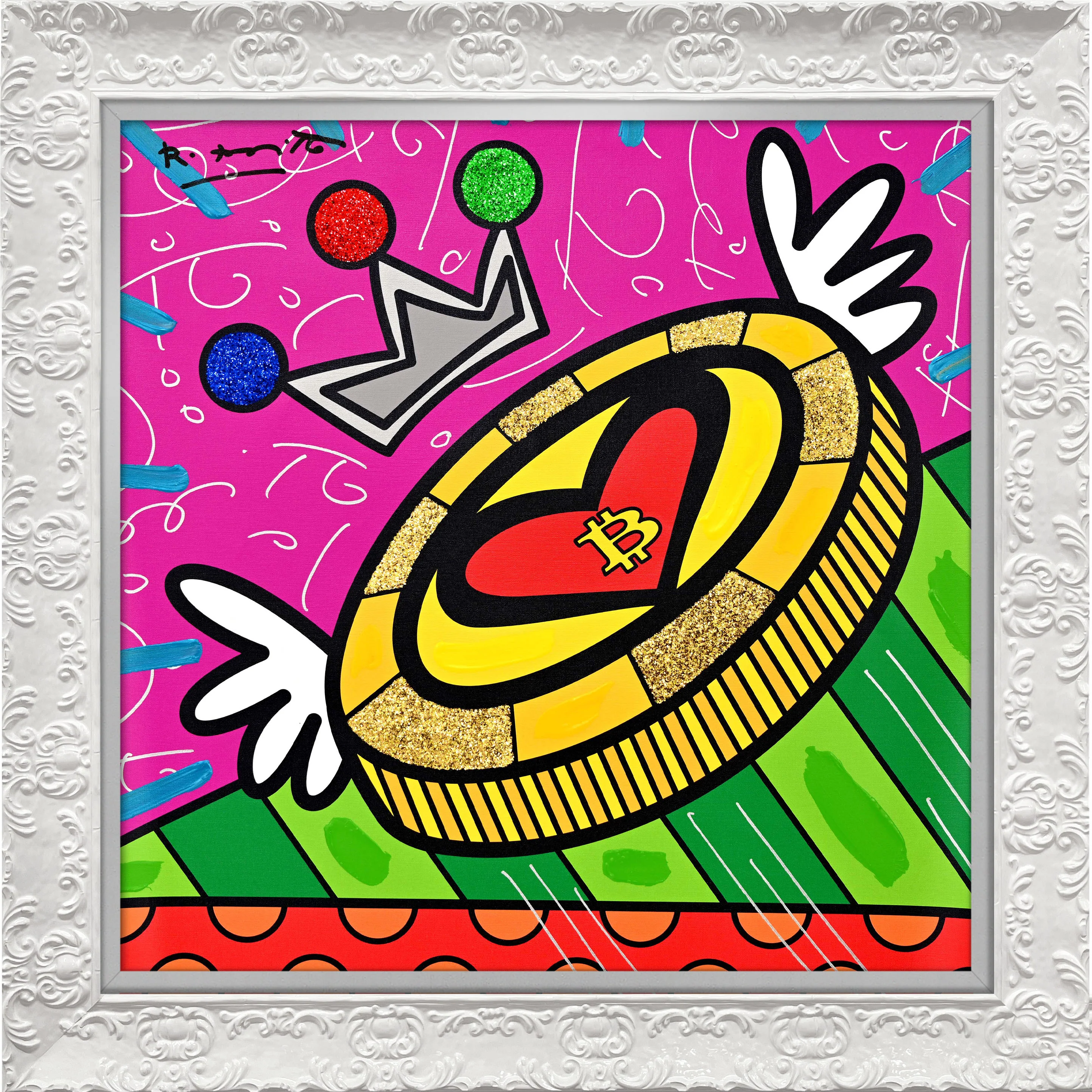 Britto Coin - Mixed Media Original - Image 11