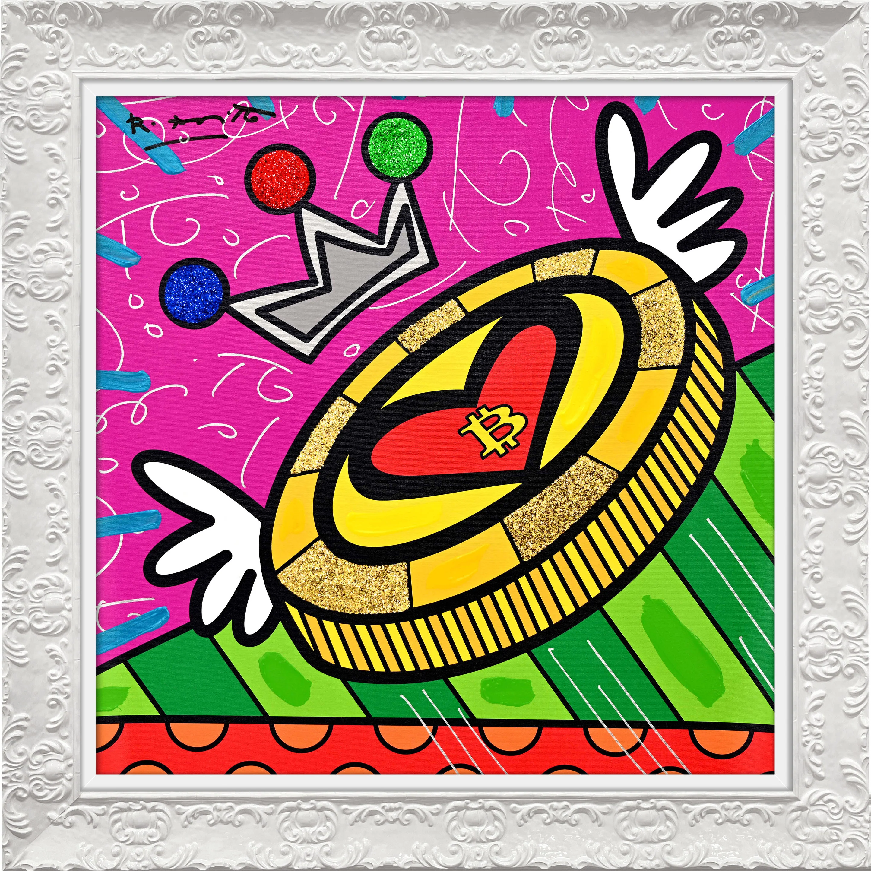 Britto Coin - Mixed Media Original - Image 12