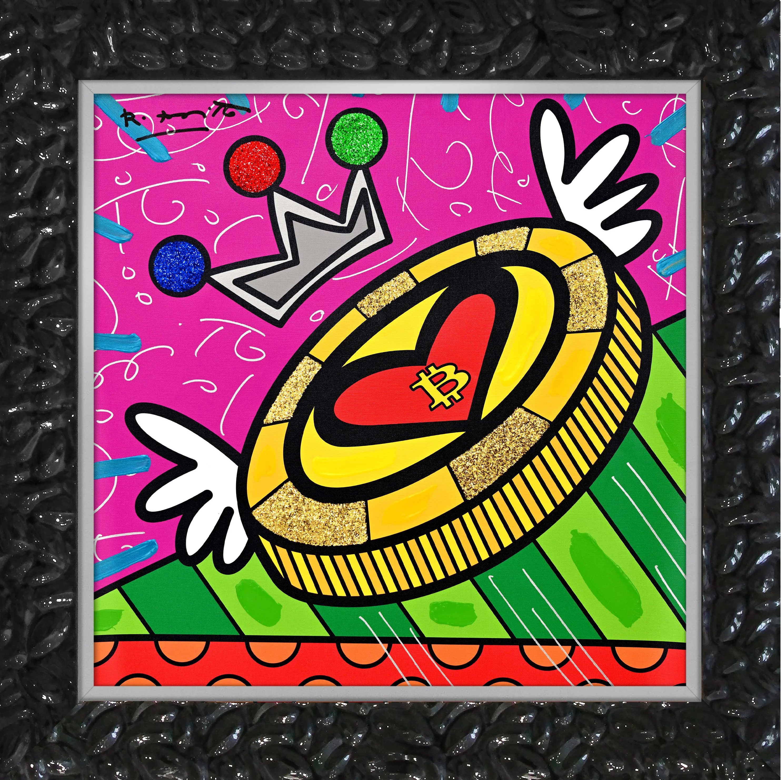 Britto Coin - Mixed Media Original - Image 13