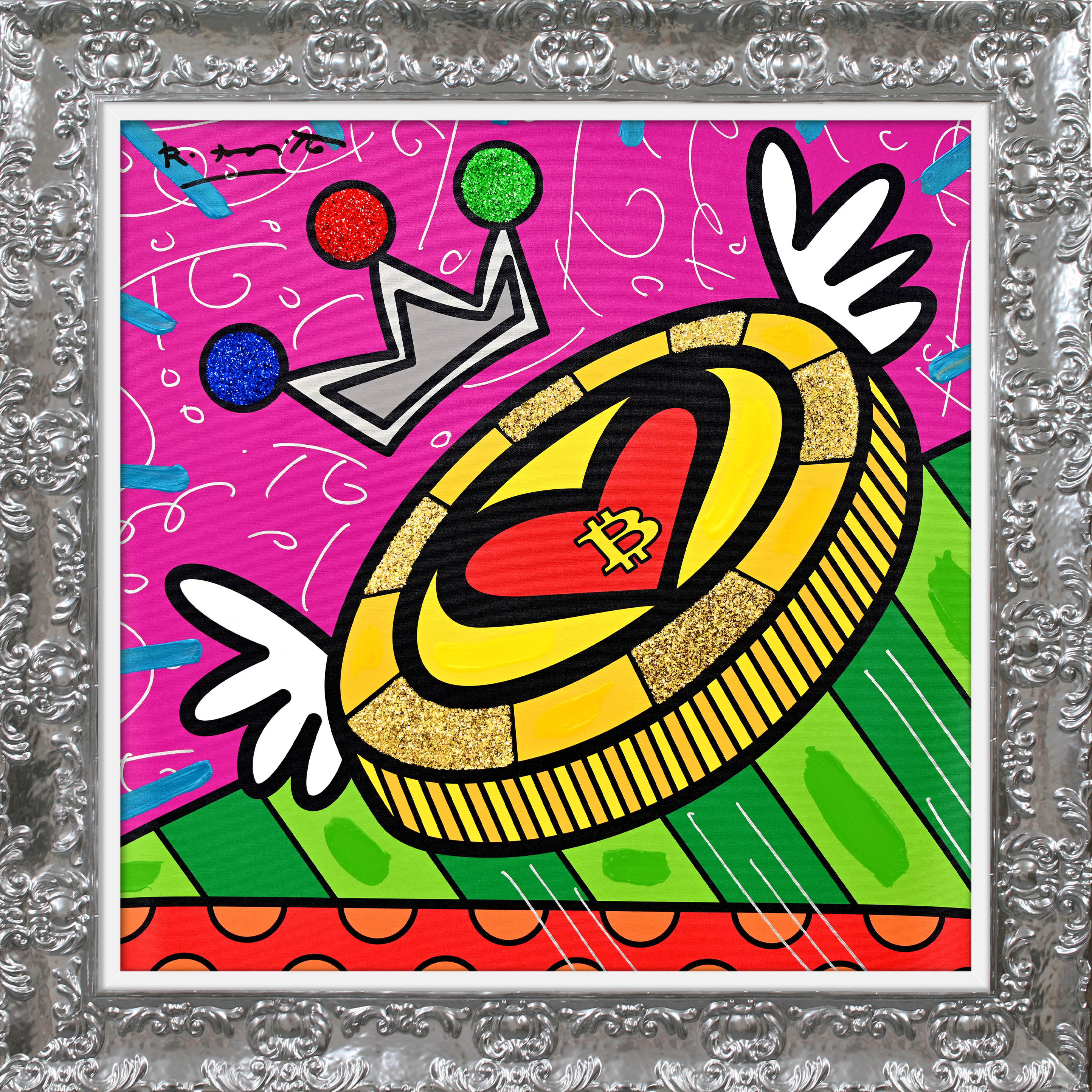 Britto Coin - Mixed Media Original - Image 16