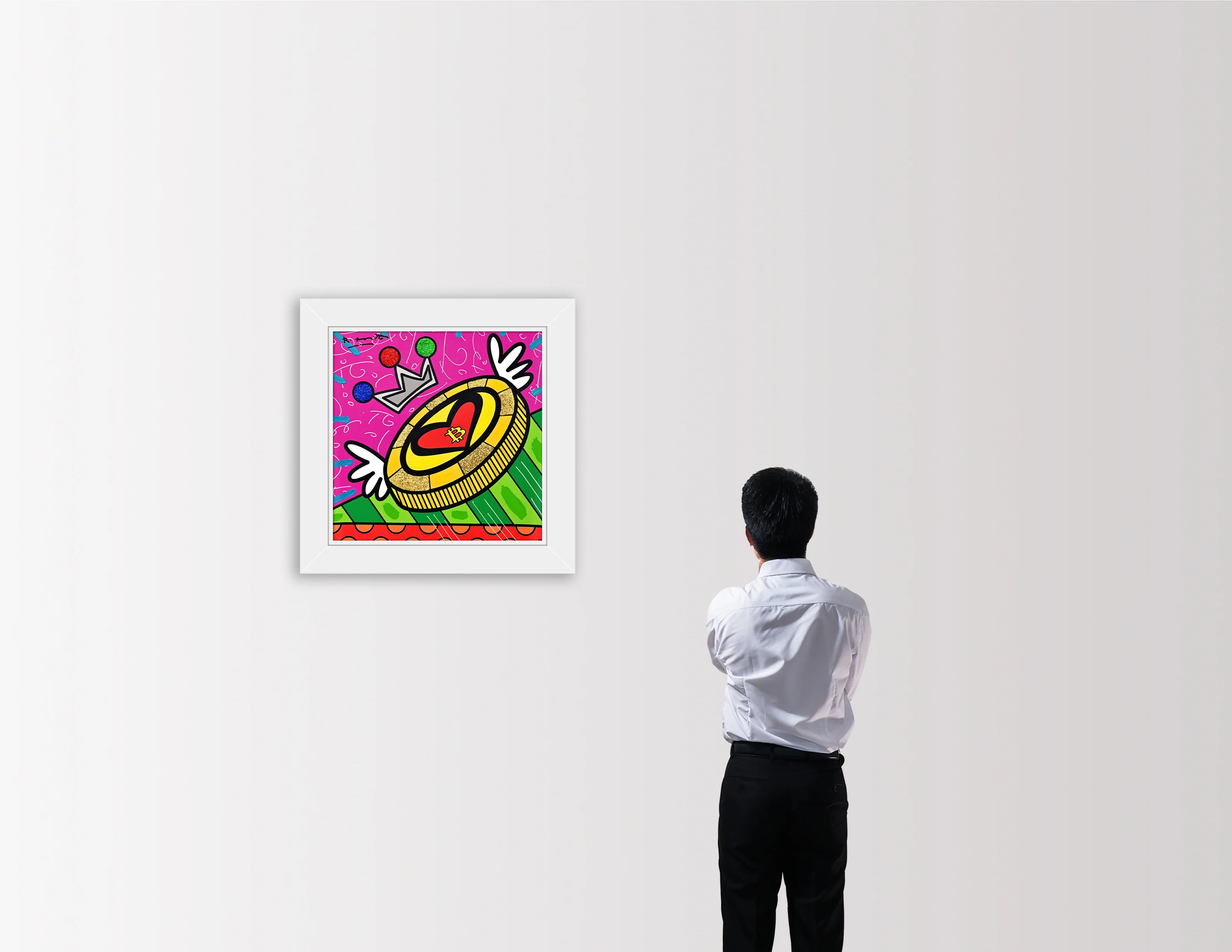 Britto Coin - Mixed Media Original - Image 3