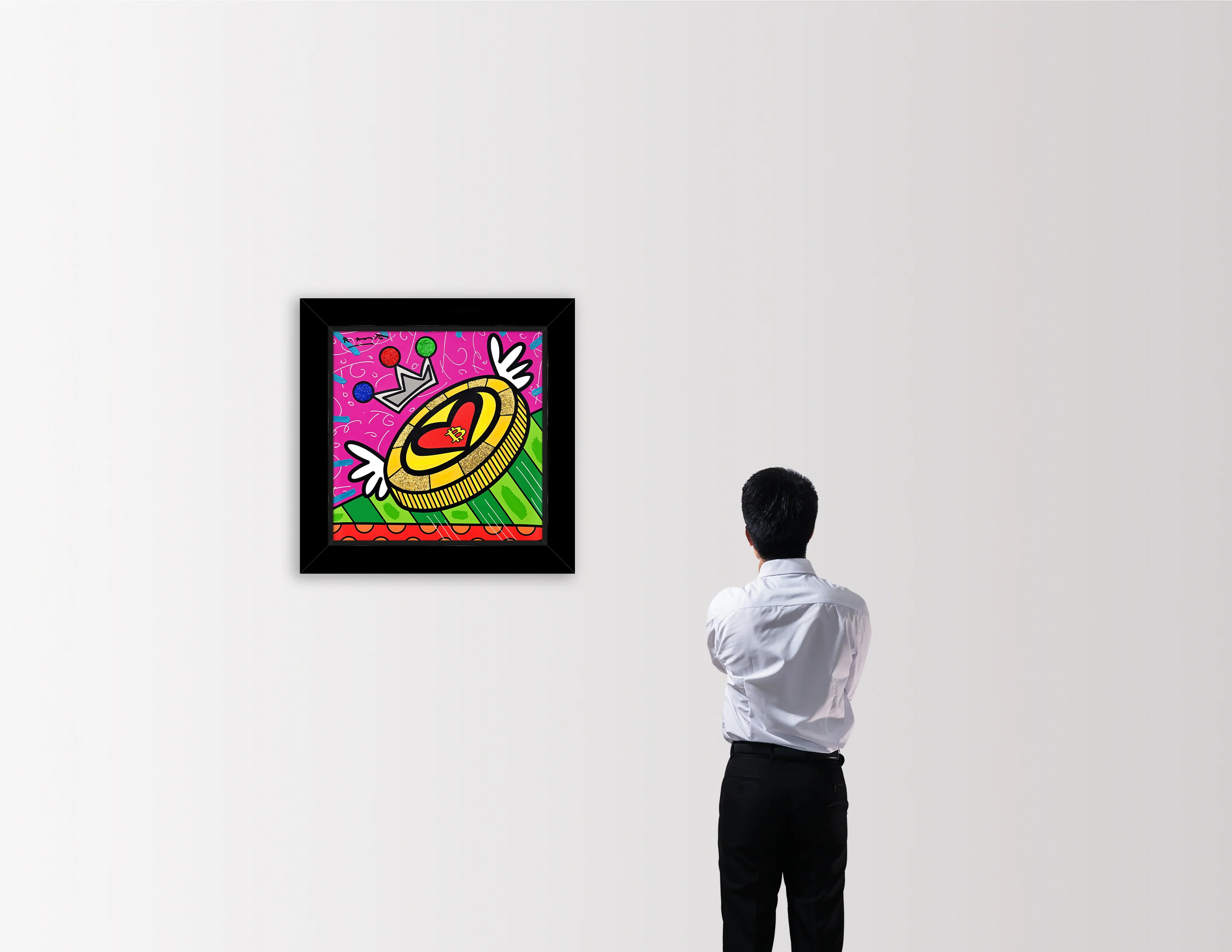 Britto Coin - Mixed Media Original - Image 4