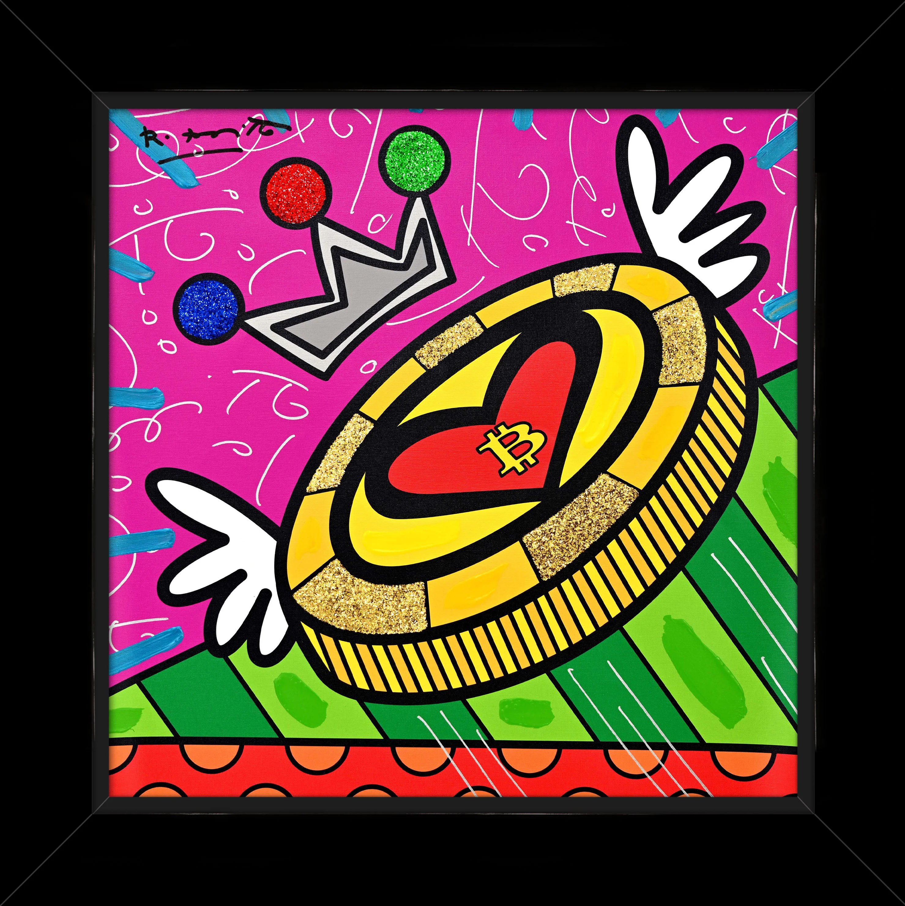 Britto Coin - Mixed Media Original - Image 6