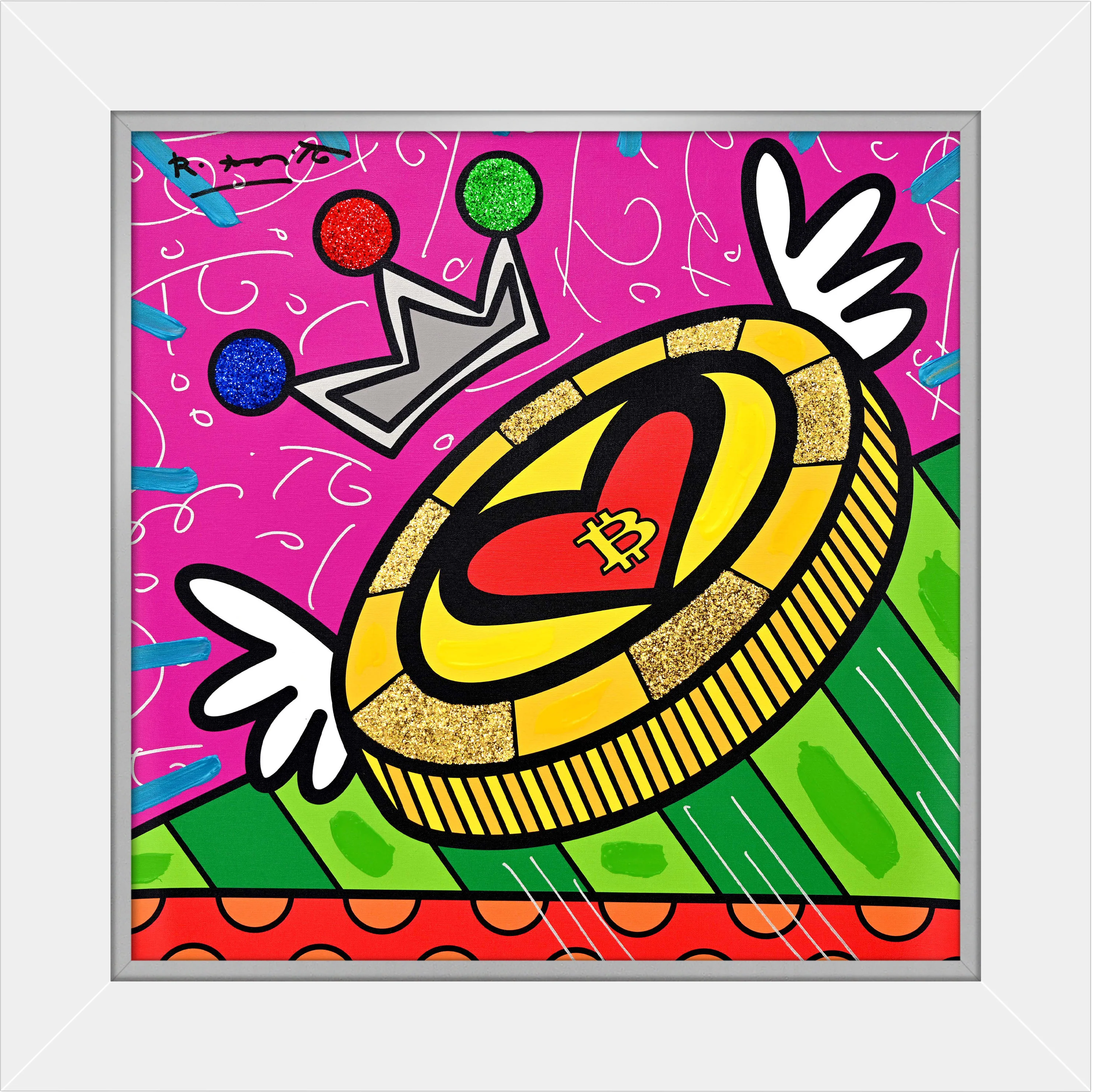 Britto Coin - Mixed Media Original - Image 7