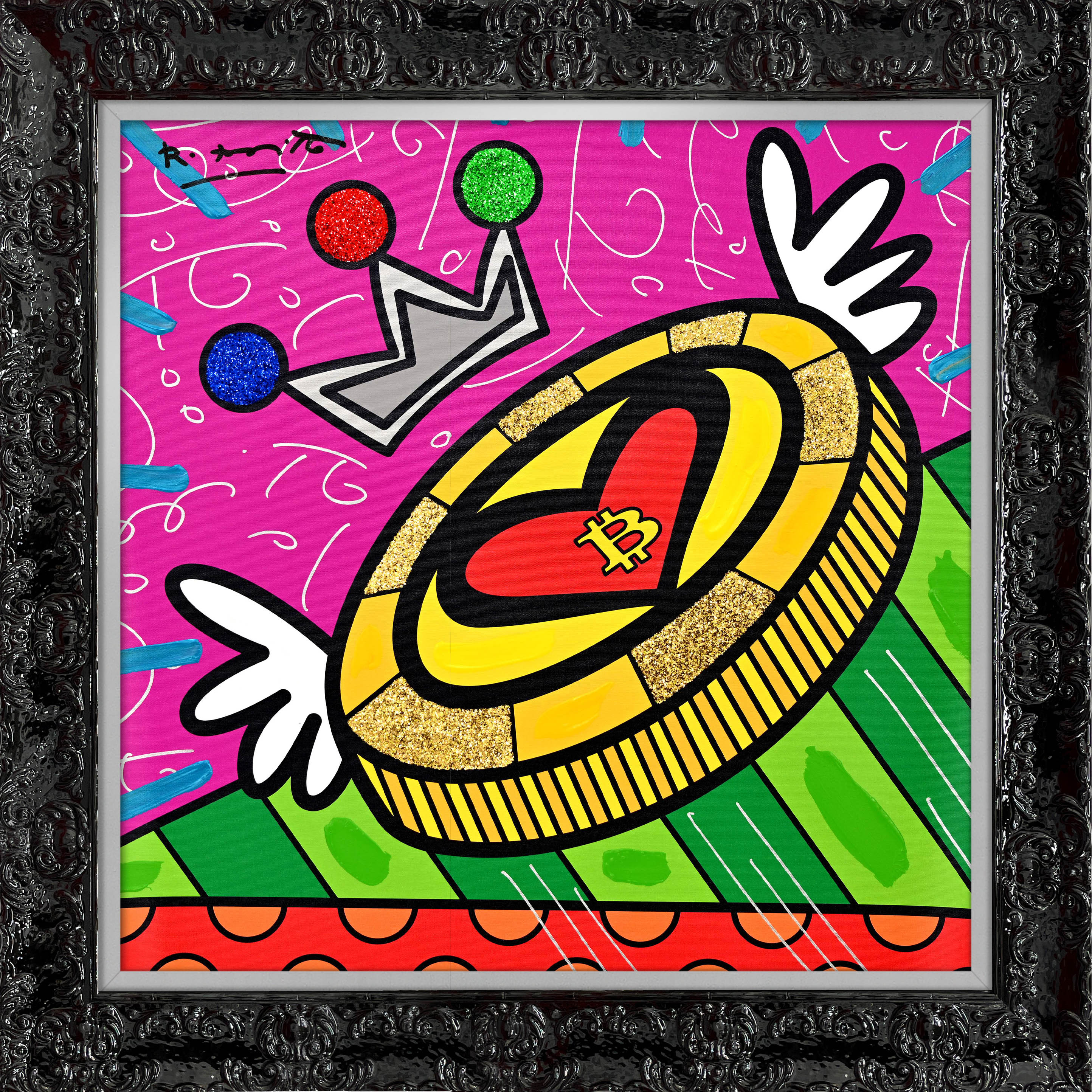 Britto Coin - Mixed Media Original - Image 9