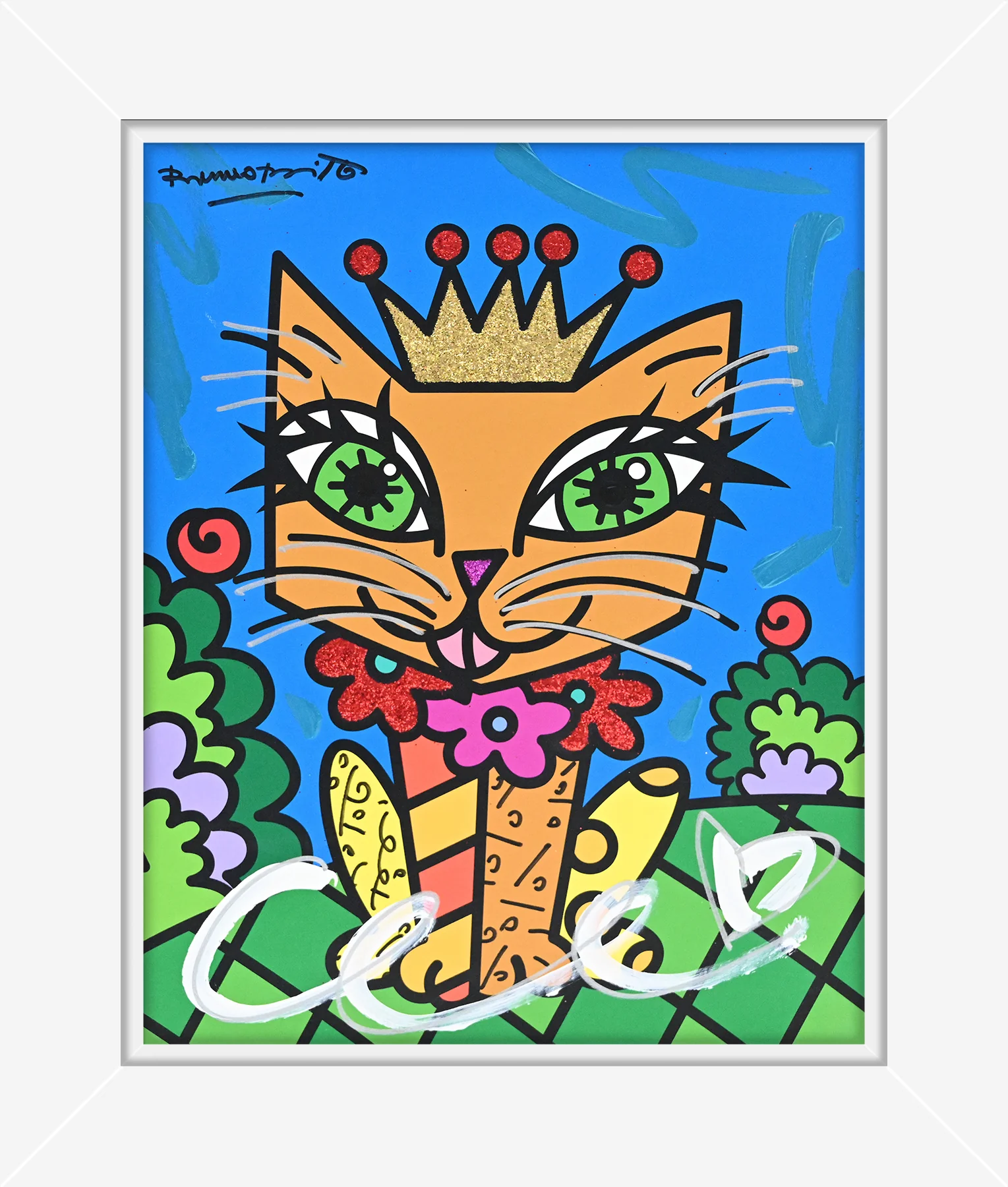 Royalty Cat - Mixed Media Original - Image 2