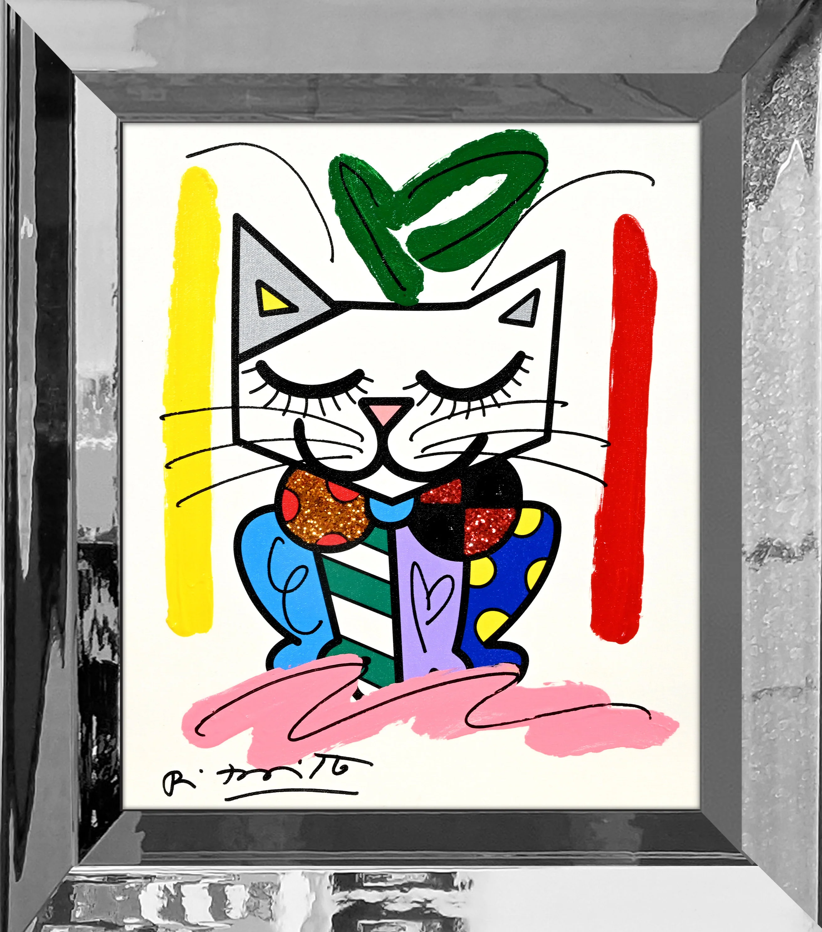 Sam Cat - Mixed Media Original - Image 11
