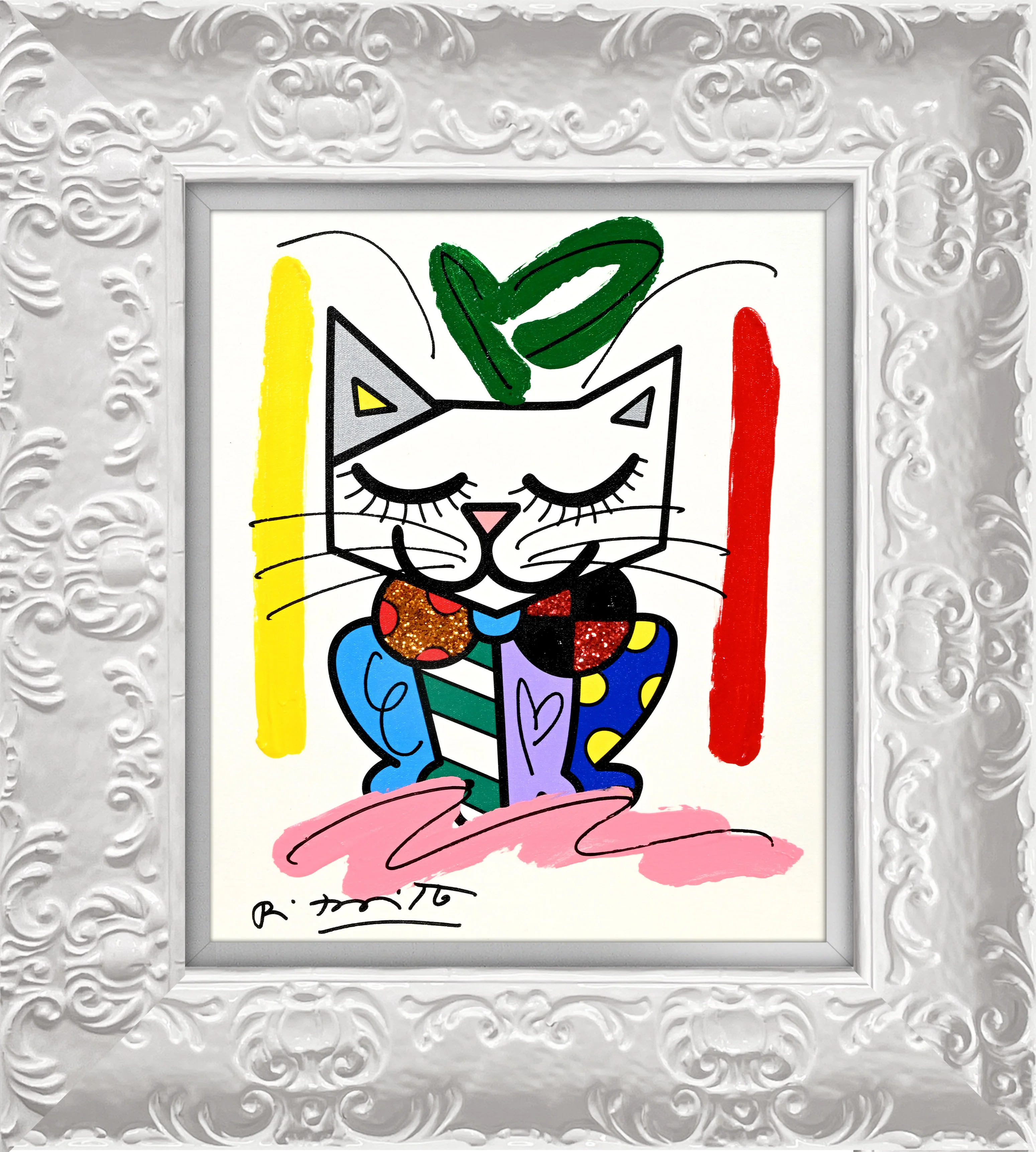 Sam Cat - Mixed Media Original - Image 16